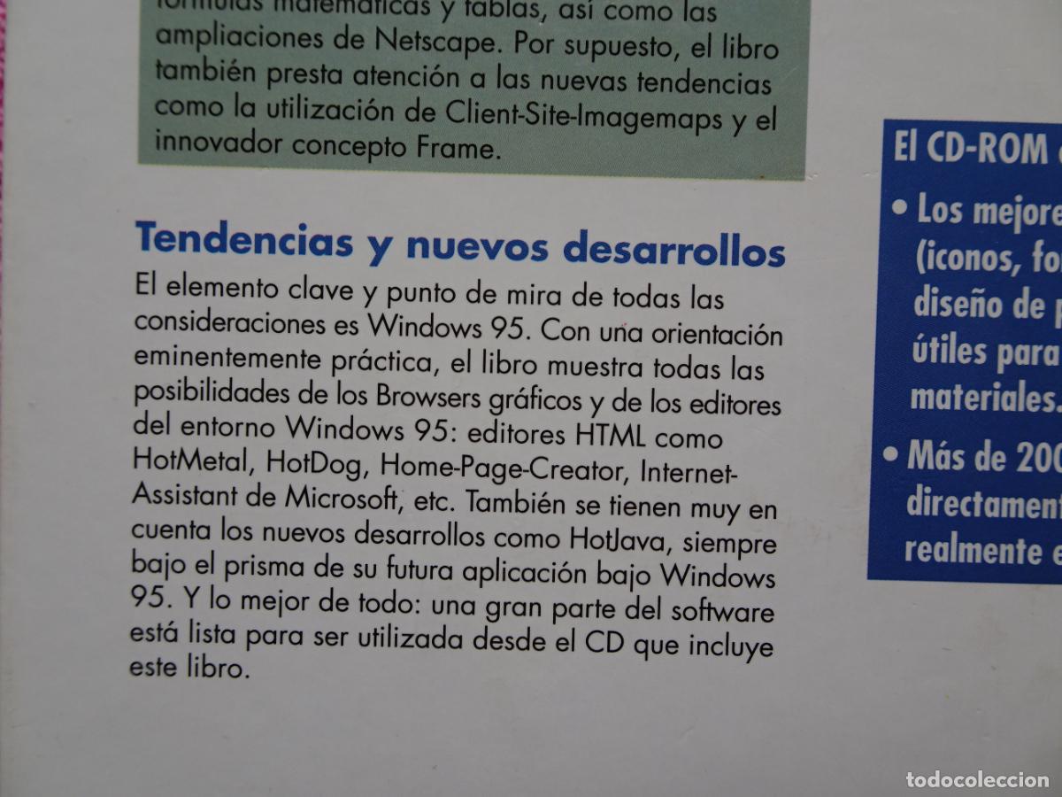 Libros de segunda mano: el gran libro de html como publicar en interneteditorial marcombo 1996 edici&oacute;n 1&ordf; joachim schwarte - Foto 17