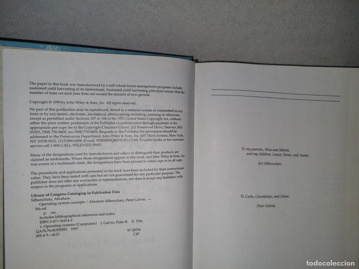 Libros de segunda mano: 97- OPERATING SYSTEM CONCEPT - ABRAHAM SILBERSCHATZ, PETER BAER GALVIN - Foto 6