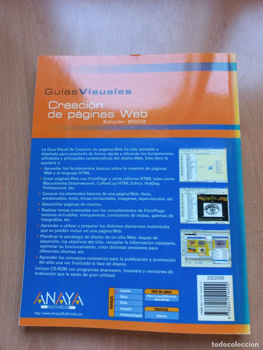 Libros de segunda mano: Libro Creaci&oacute;n de paginas web 2003 Anaya - Foto 3