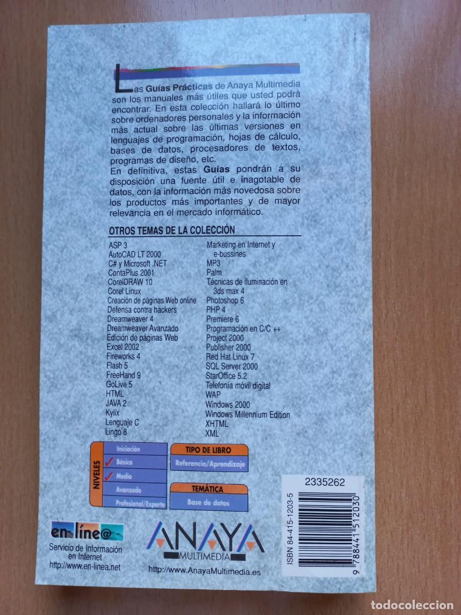 Libros de segunda mano: Libro Access 2002 Office XP Guia practica Anaya - Foto 3