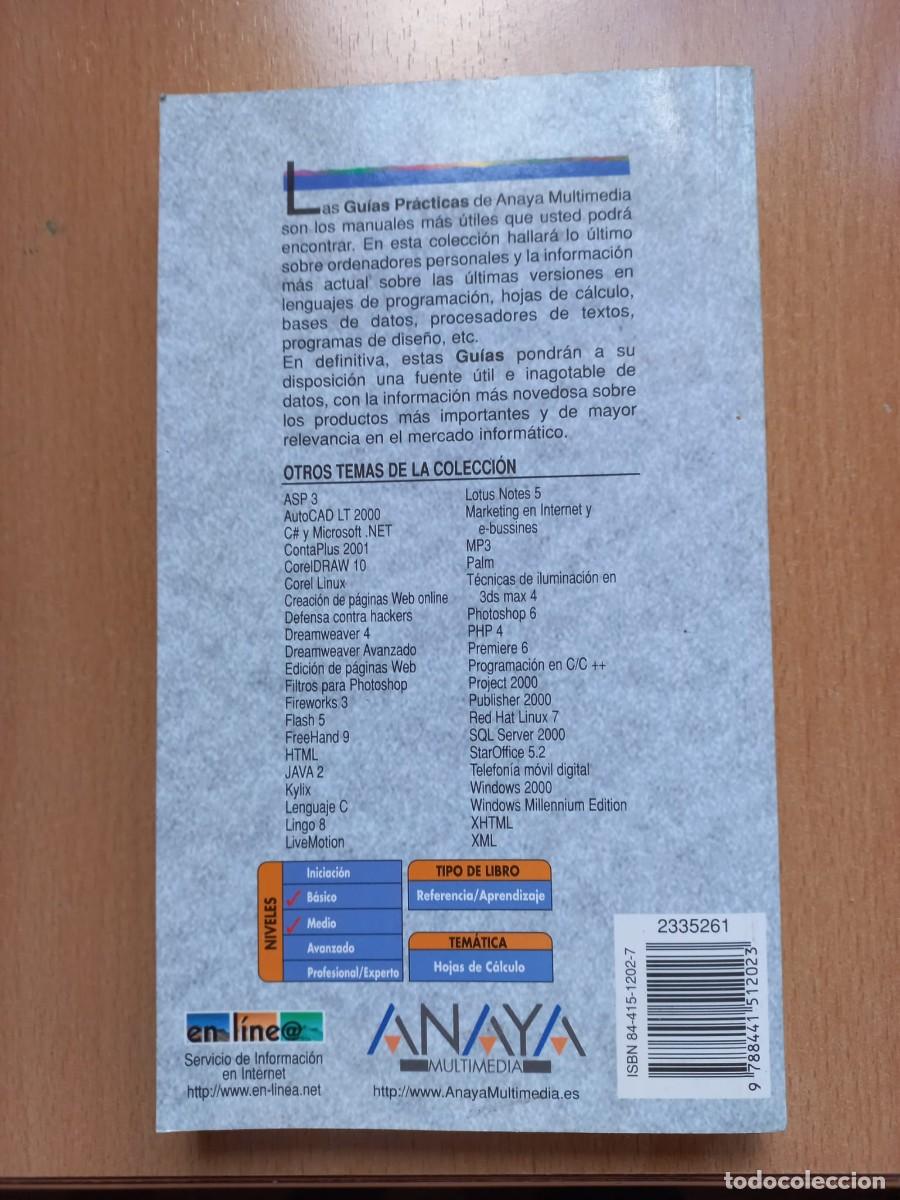 Libros de segunda mano: Libro Excel 2002 manual avanzado Anaya guia practica - Foto 2