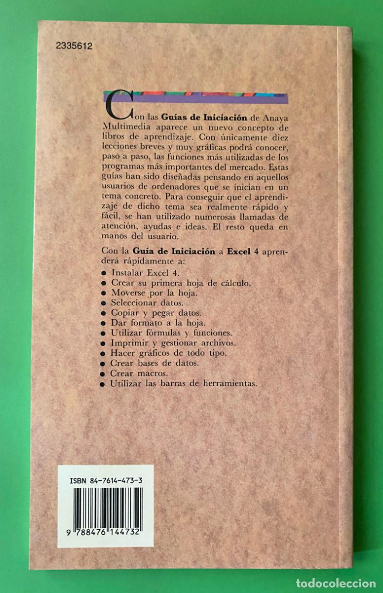 Libros de segunda mano: LIBRO EXCEL 4 - ANAYA - 1993 - Foto 2