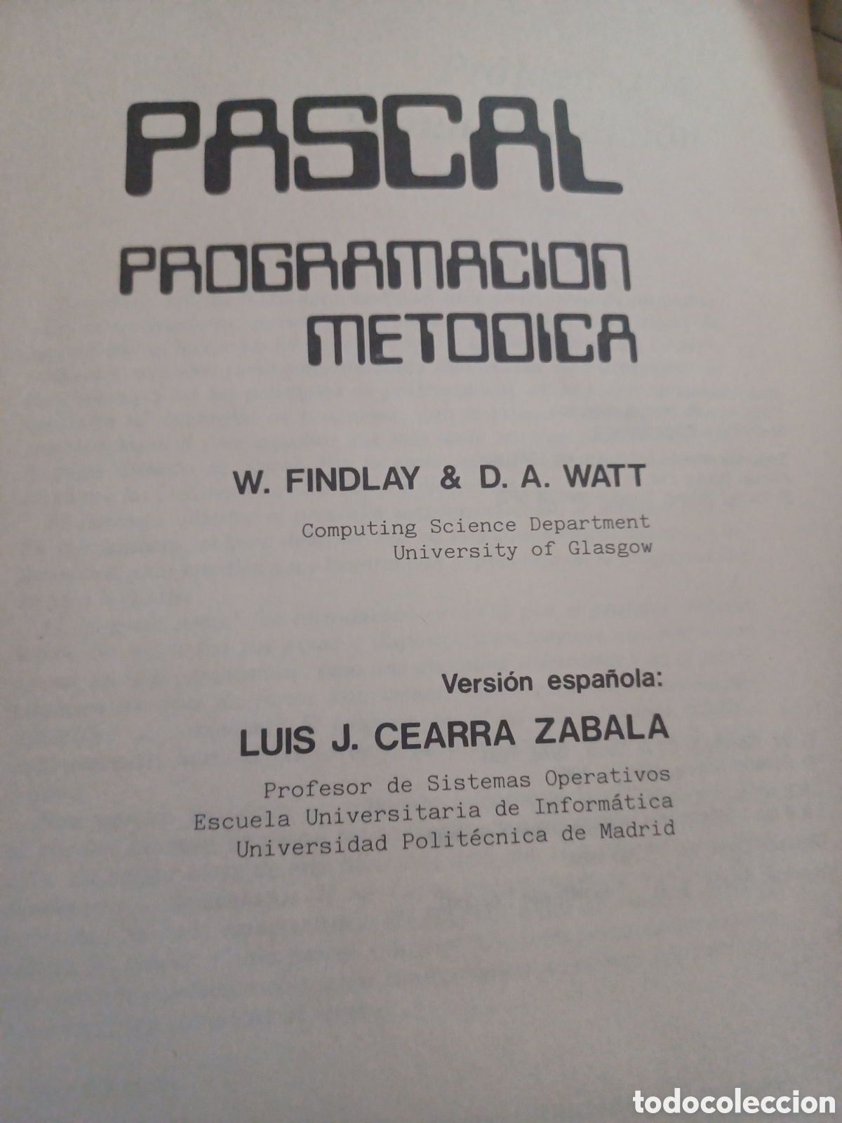 Libros de segunda mano: Barybook C56. . Pascal programaci&oacute;n met&oacute;dica w.Findlay & D.A.watt - Foto 2