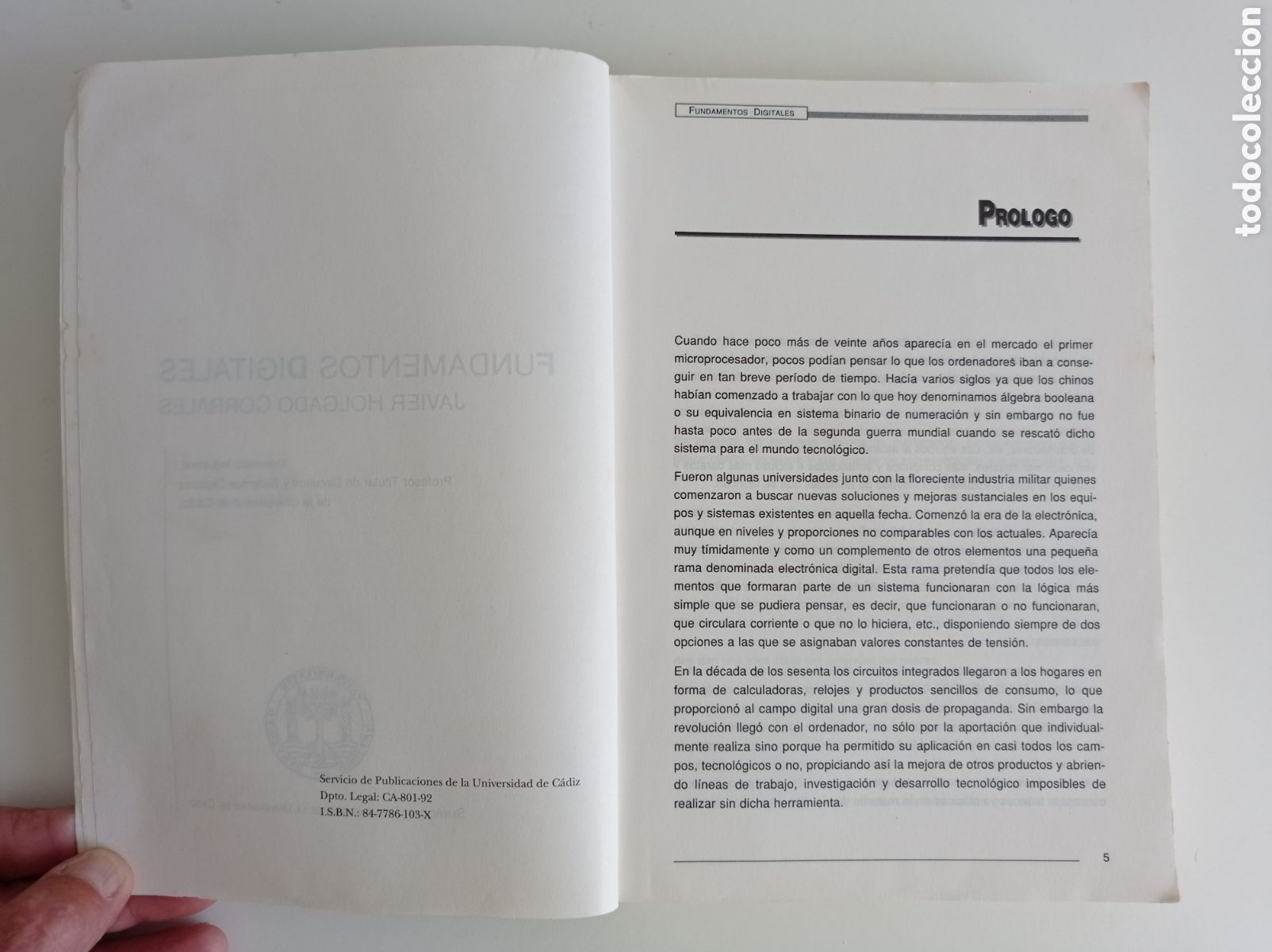 Libros de segunda mano: FUNDAMENTOS DIGITALES, JAVIER HOLGADO CORRALES, ESTADO ACEPTABLE - Foto 2