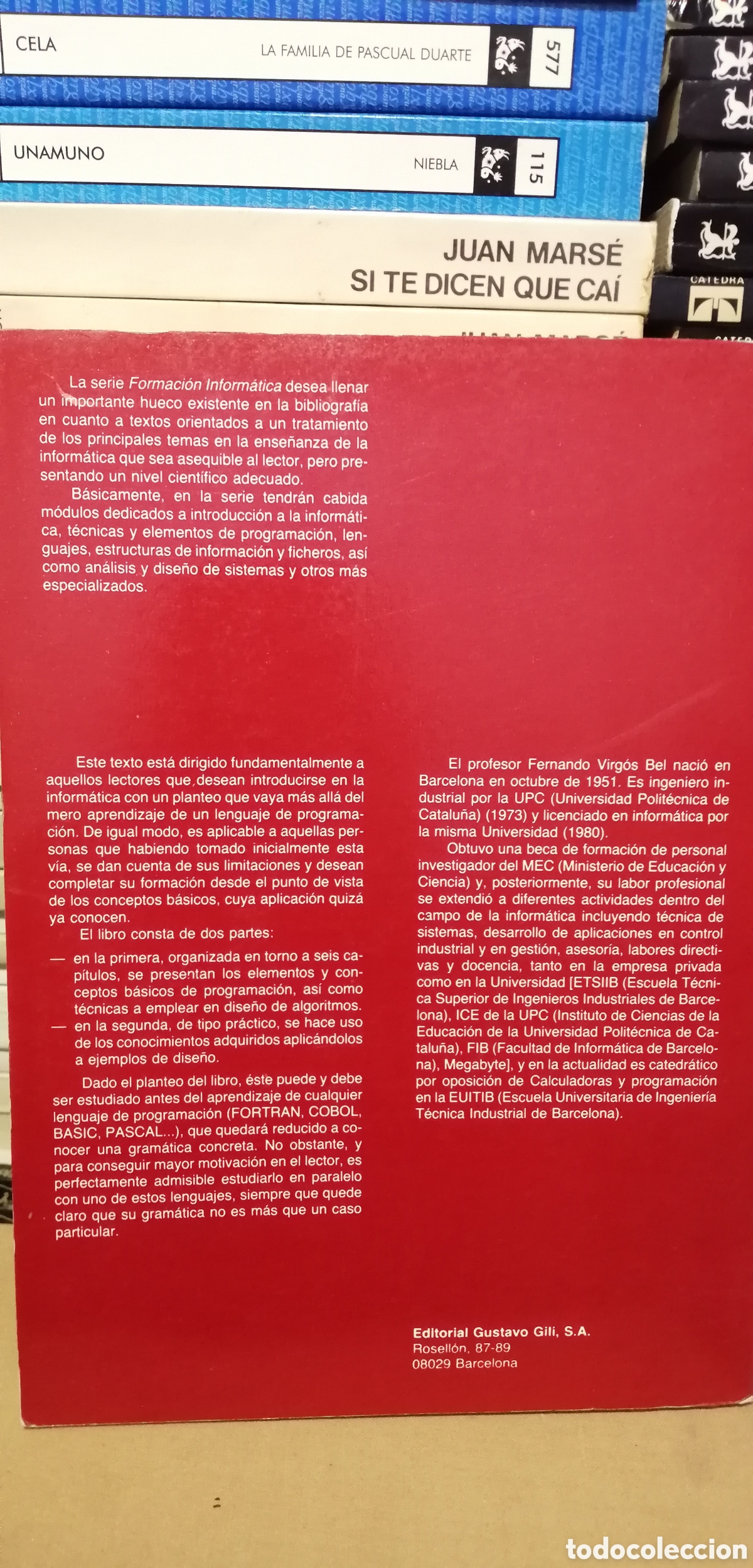Libros de segunda mano: T&eacute;cnicas y elementos de programaci&oacute;n Dise&ntilde;o de algoritmos Gustavo Gili 1984 - Foto 3