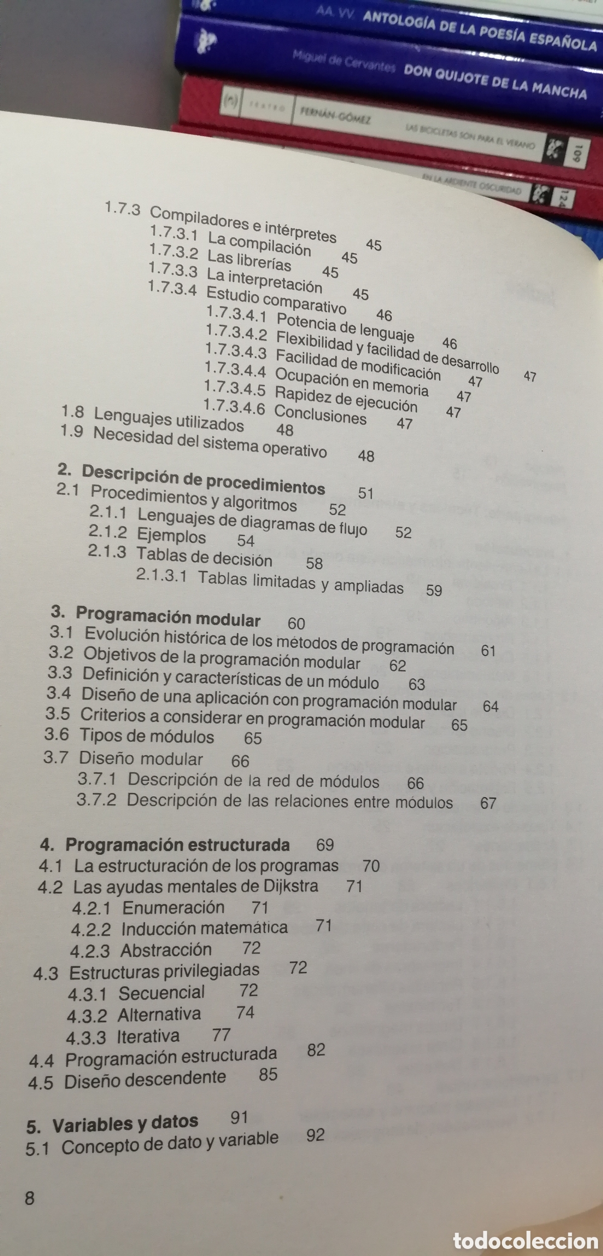 Libros de segunda mano: T&eacute;cnicas y elementos de programaci&oacute;n Dise&ntilde;o de algoritmos Gustavo Gili 1984 - Foto 5