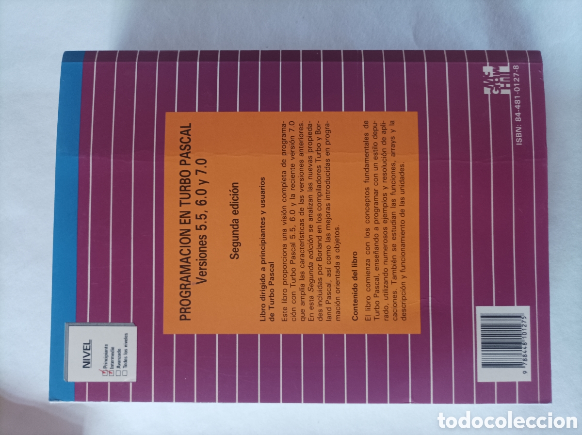 programación en turbo pascal, versiones 5.5, 6. - Compra venta en