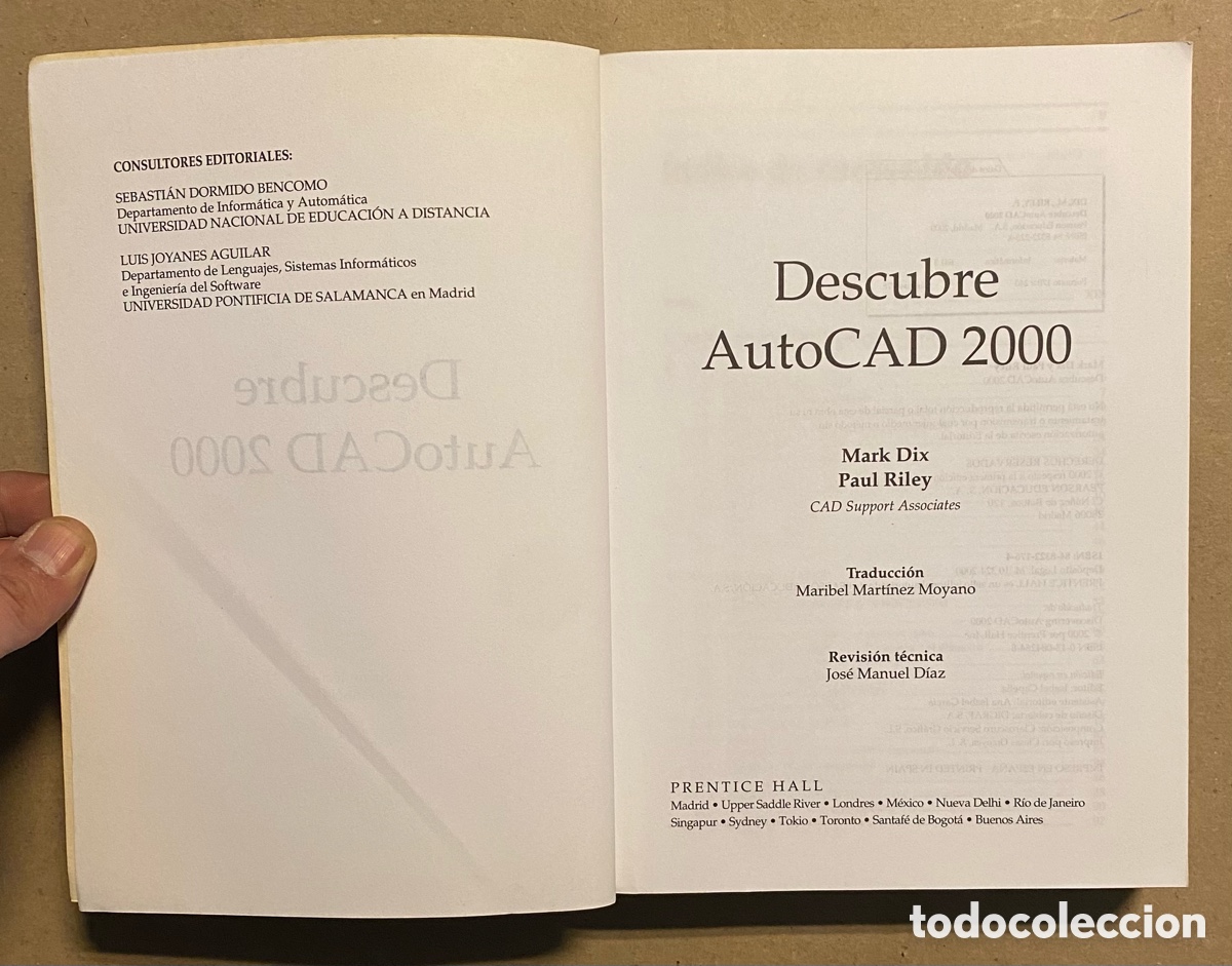 Libros de segunda mano: DESCUBRE AUTOCAD 2000. MARK DIX & PAUL RILEY. PRENTICE HALL 2000. - Foto 2