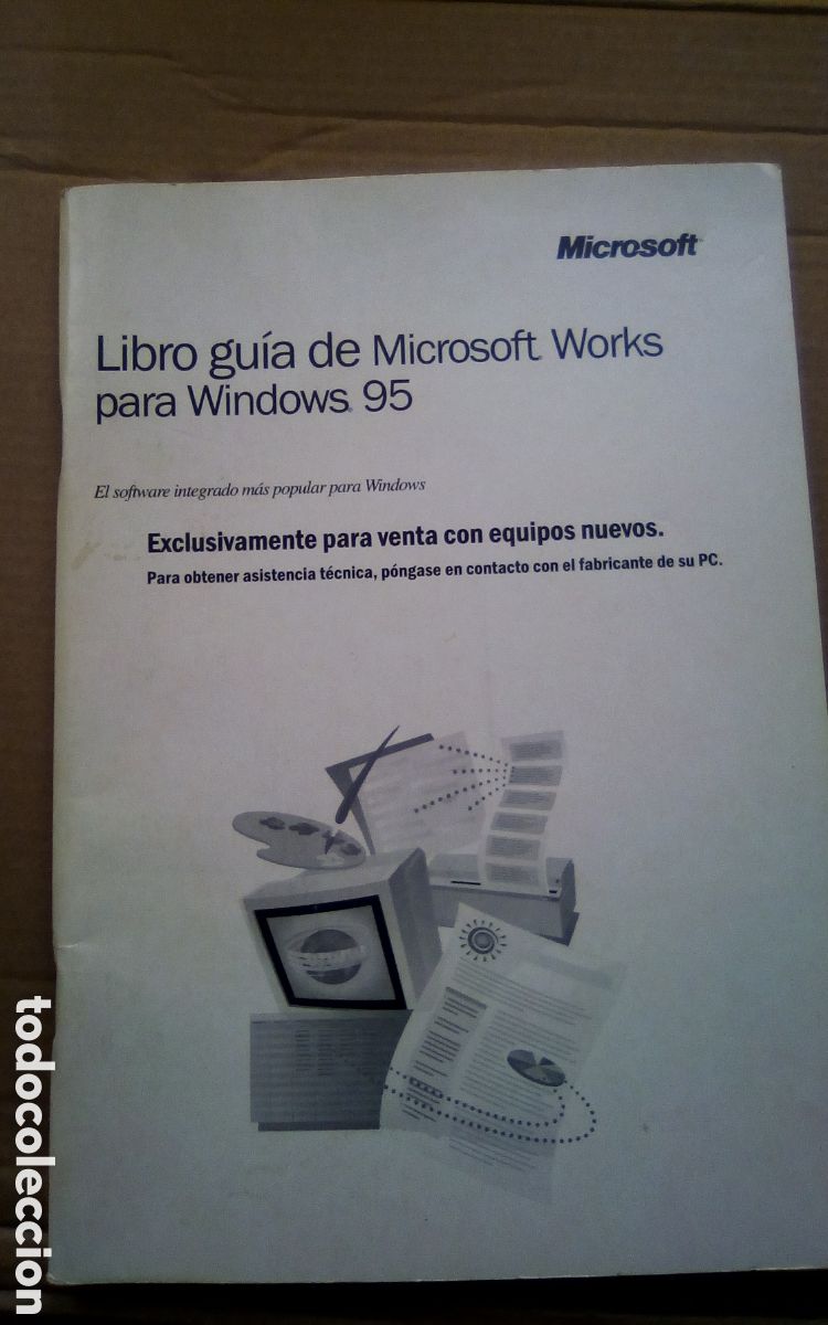Libros de segunda mano: Libro gu&iacute;a Microsoft Works para Windows 95. A&ntilde;o 1997. Con 96 p&aacute;ginas. - Foto 1