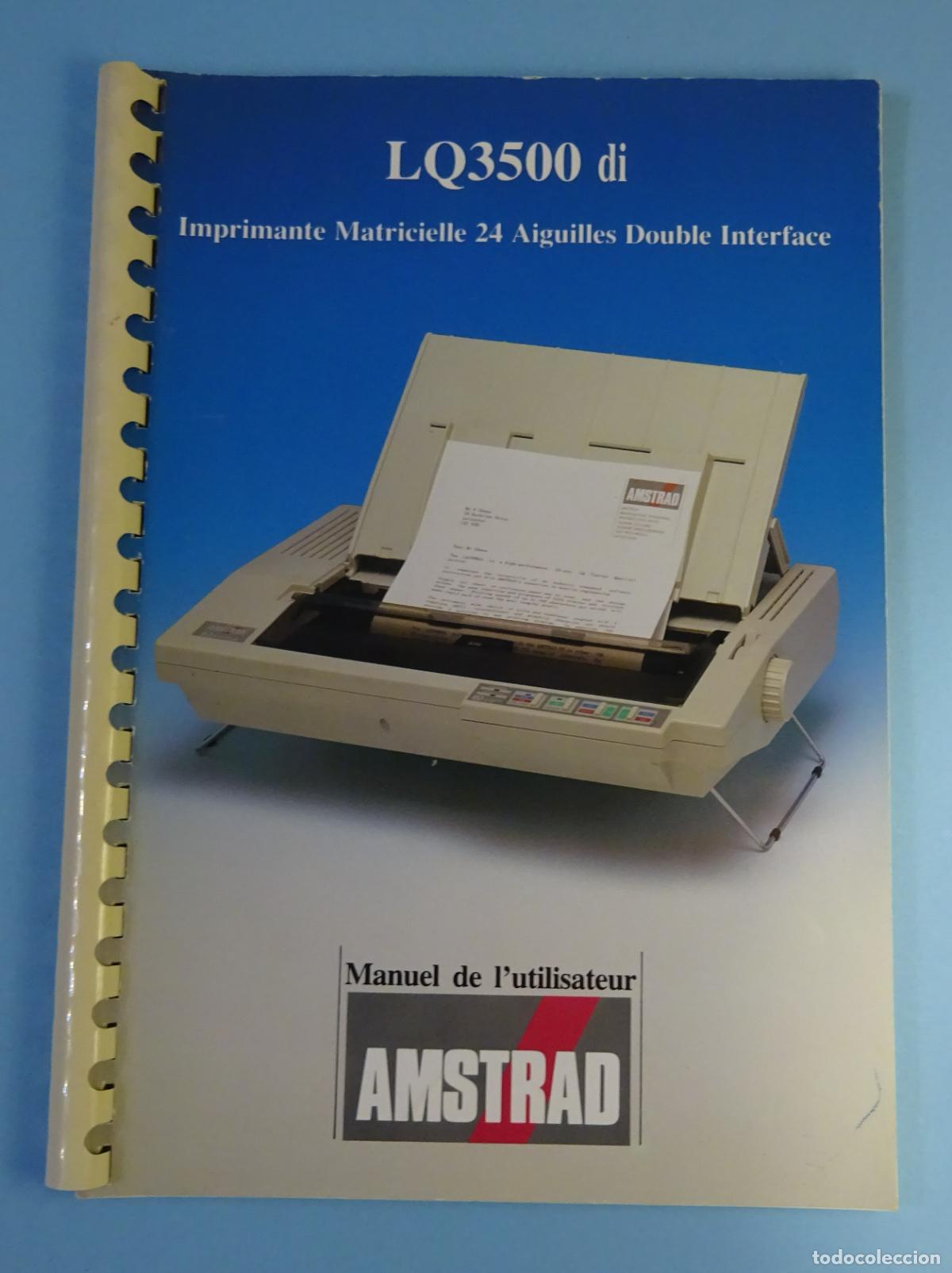 Libros de segunda mano: MANUAL IMPRESORA AMSTRAD LQ3500 DI. EN FRANC&Eacute;S - Foto 1