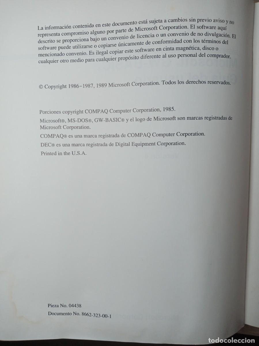 Libros de segunda mano: Microsoft GW Basic, Guia del usuario y referencia - Foto 3