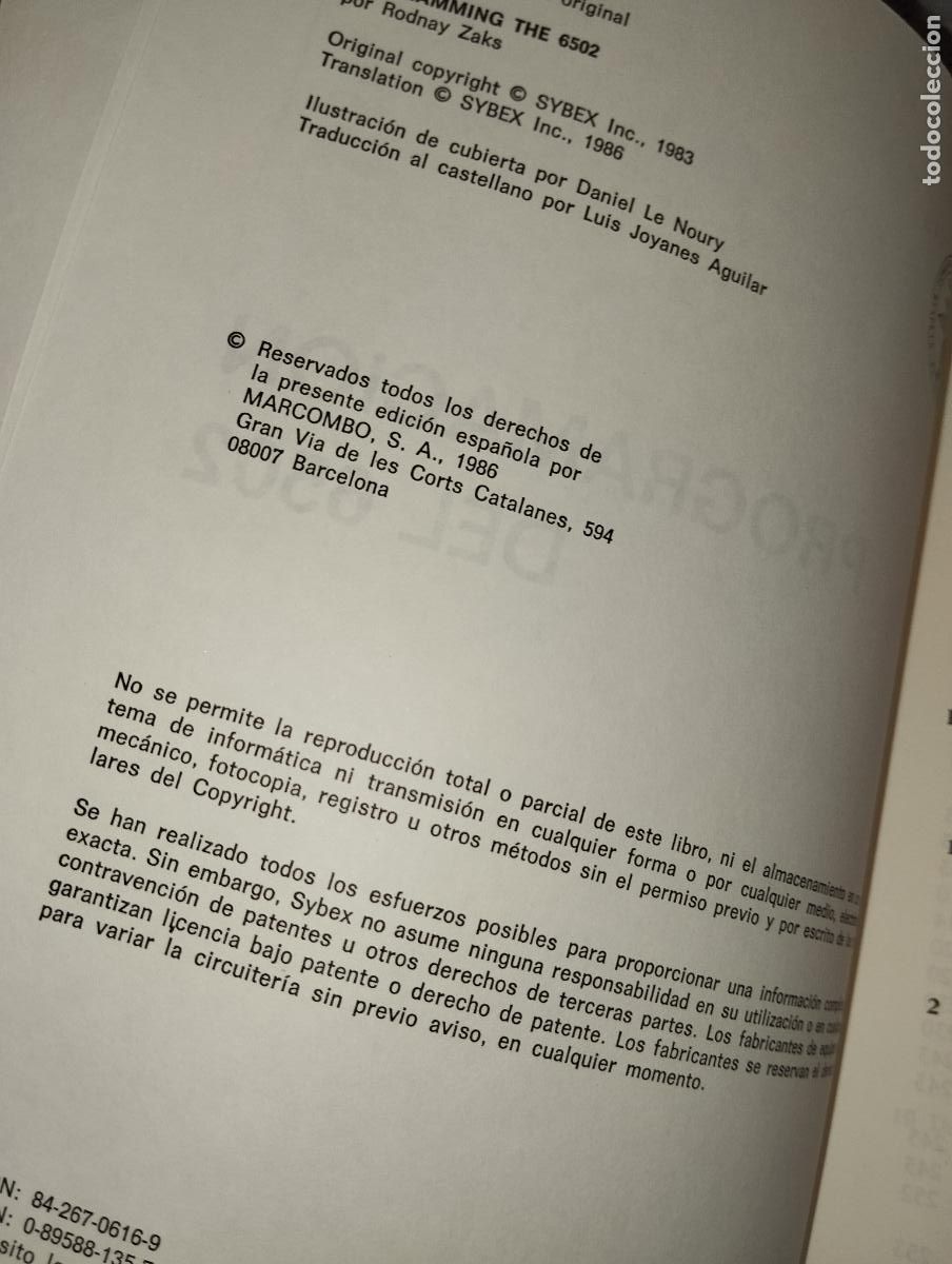 Libros de segunda mano: PROGRAMACI&Oacute;N DEL 6502 ED. MARCOMBO - Foto 2