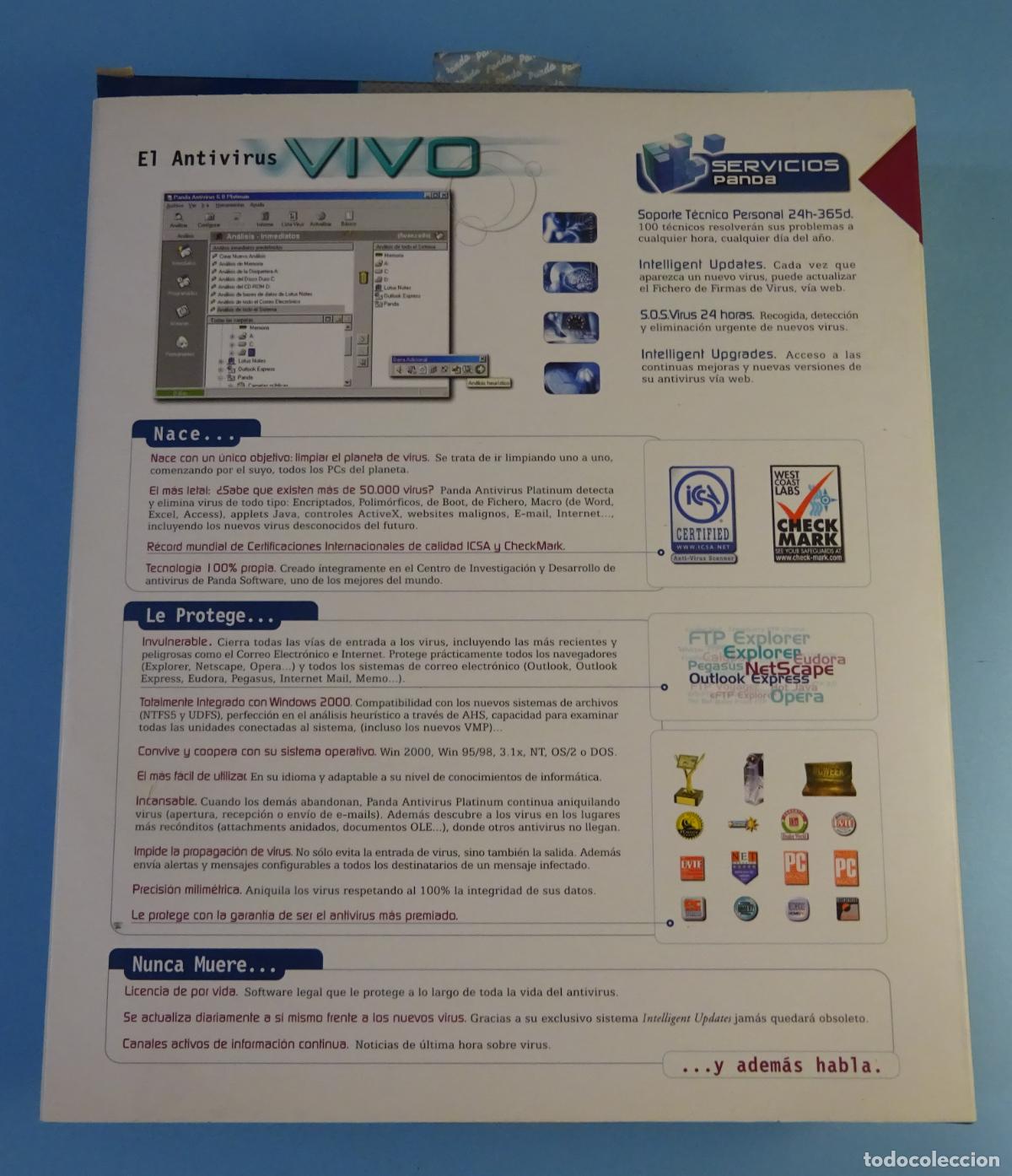 Libros de segunda mano: PANDA ANTIVIRUS PLATINUM 6.0 PARA WINDOWS 2000 GU&Iacute;A DE USO - Foto 2