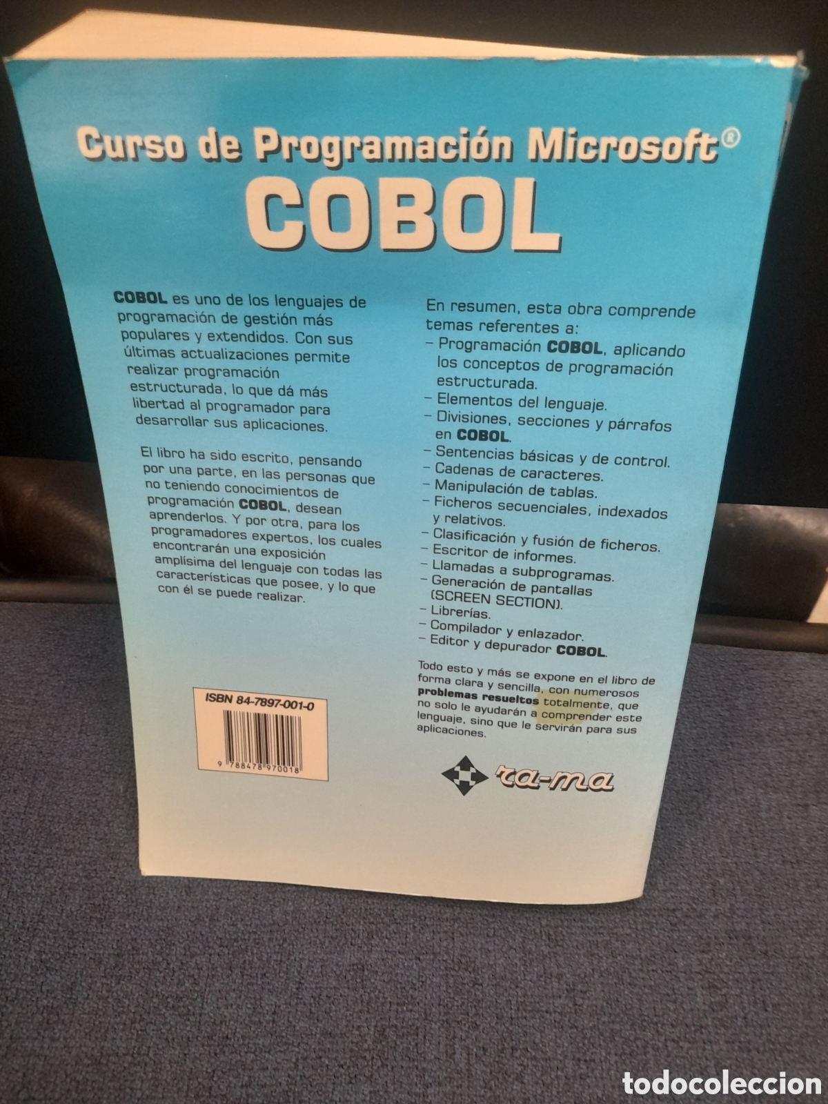 Libros de segunda mano: Curso de programaci&oacute;n Microsoft, Cobol, 1 impresi&oacute;n de 2500 ejemplares - Foto 2