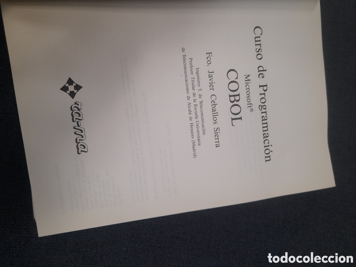 Libros de segunda mano: Curso de programaci&oacute;n Microsoft, Cobol, 1 impresi&oacute;n de 2500 ejemplares - Foto 3
