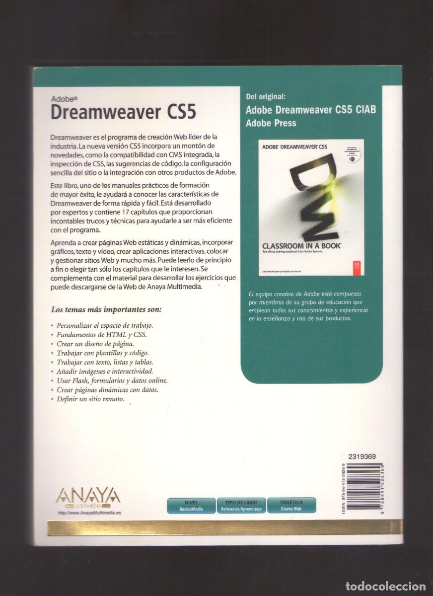 Libros de segunda mano: Ac. Dreamweaver CS5. El Libro Oficial - Adobe Press - Foto 2