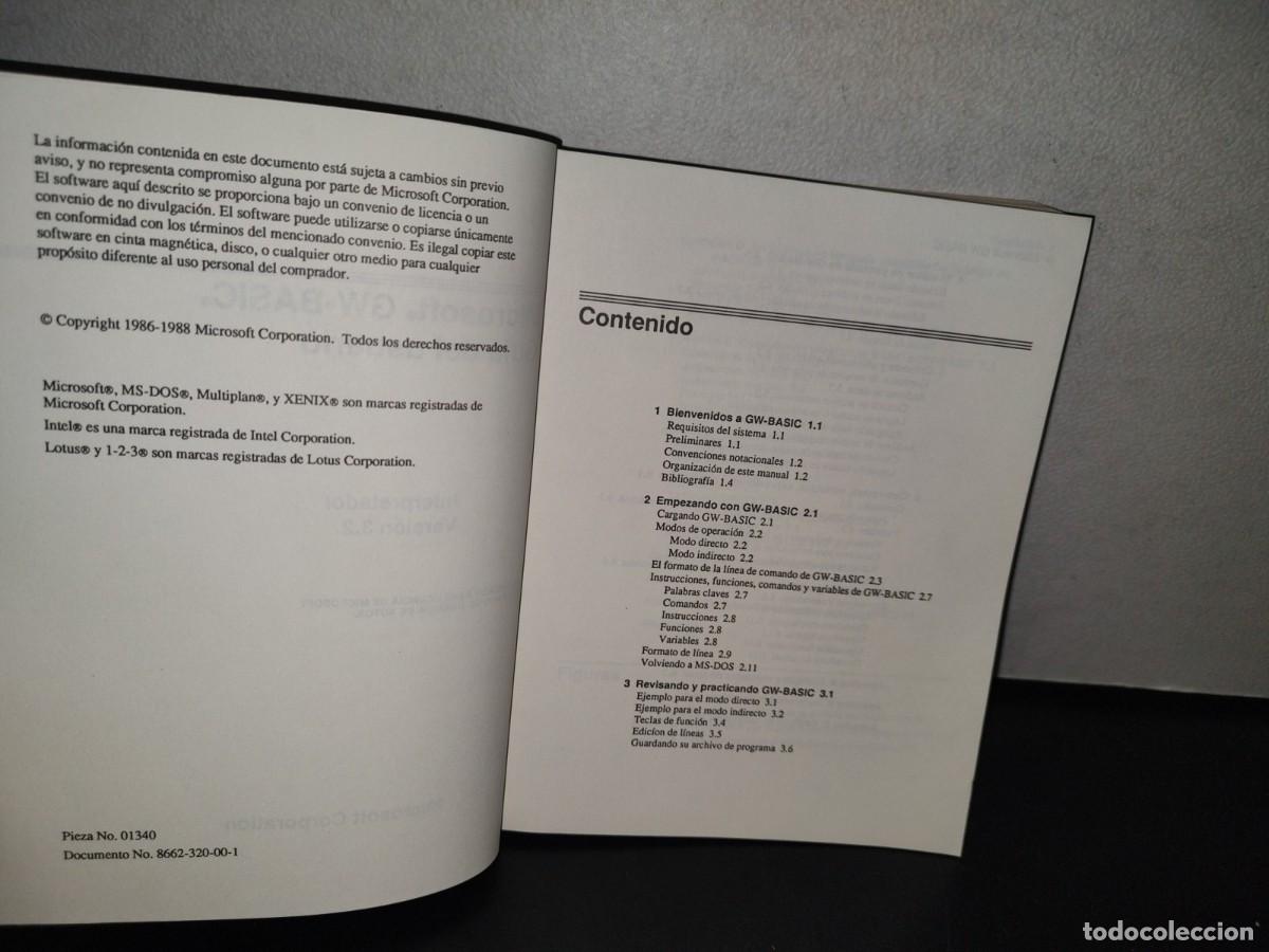 Libros de segunda mano: 100- MICROSOFT GW BASIC 3.2 GU&Iacute;A DEL USUARIO - MICROSOFT CORPORATION - 1988 - Foto 5