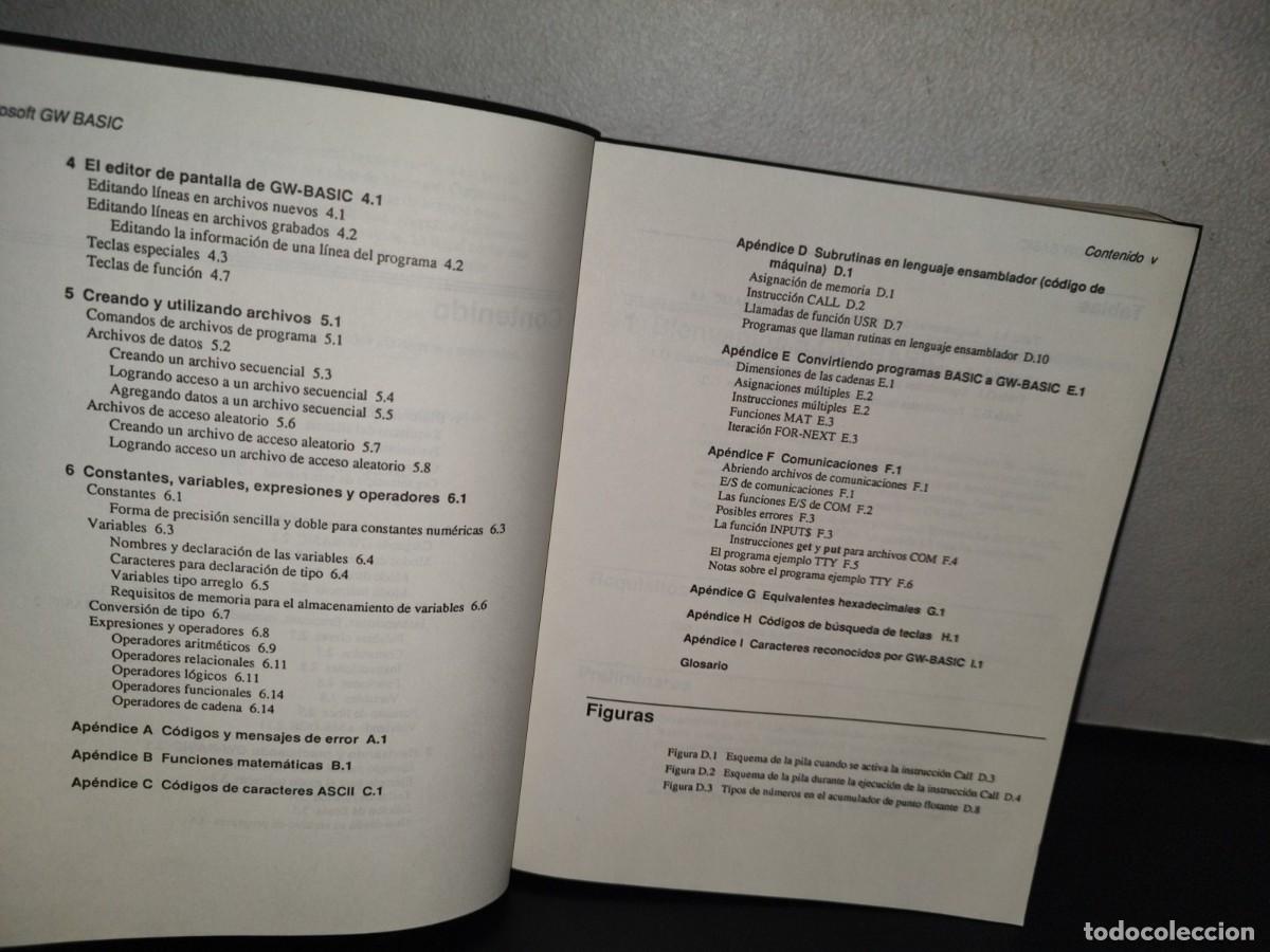 Libros de segunda mano: 100- MICROSOFT GW BASIC 3.2 GU&Iacute;A DEL USUARIO - MICROSOFT CORPORATION - 1988 - Foto 6