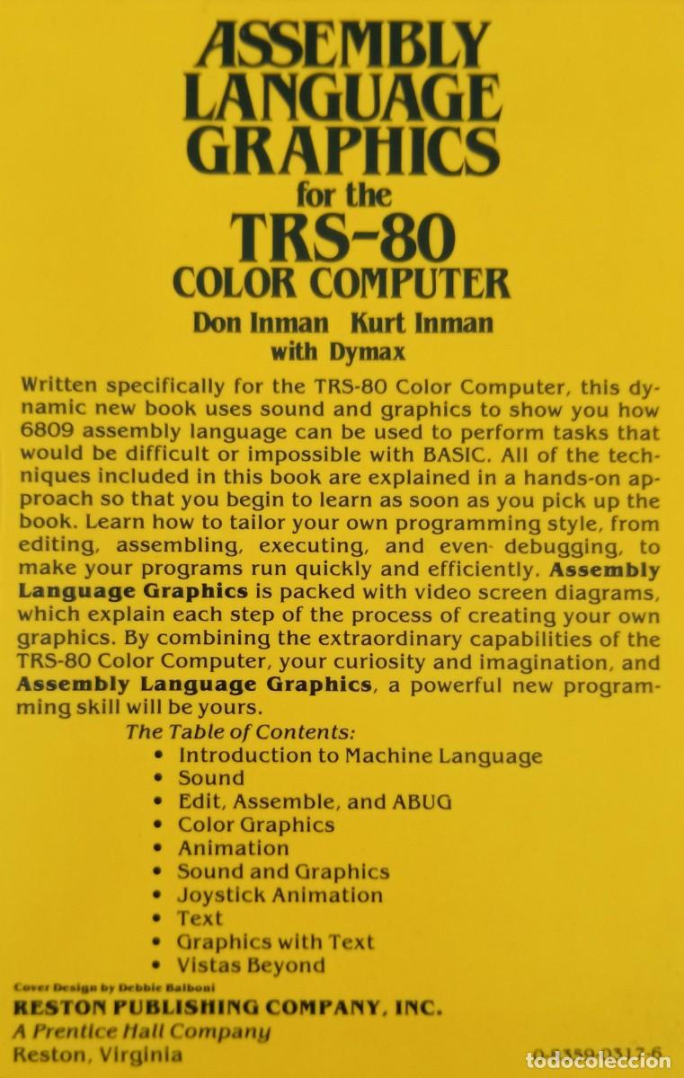 Libros de segunda mano: ASSEMBLY LANGUAGE GRAPHICS FOR THE TRS-80 COLOR COMPUTER - DON INMAN - Foto 2