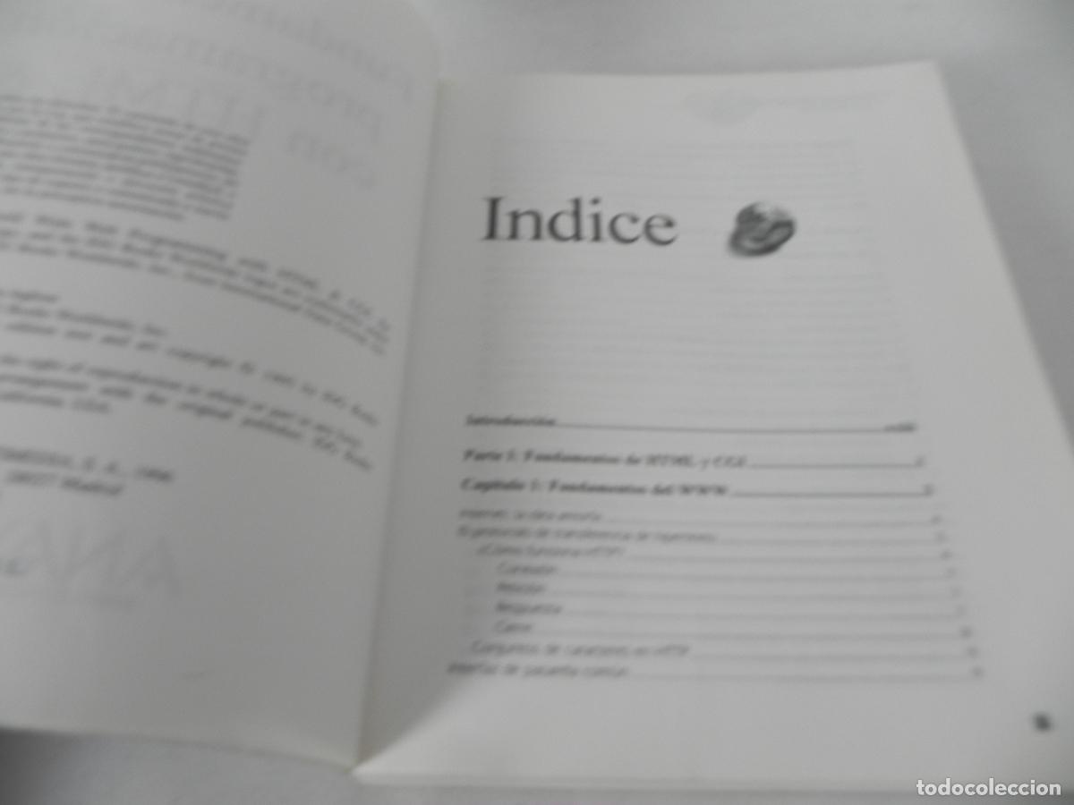 Libros de segunda mano: FUNDAMENTOS DE PROGRAMACI&Oacute;N CON HTML & CGI (ED TITTEL/MARK GAITHER/...) ANAYA-1996-NO INCLUYE CD ROM - Foto 3