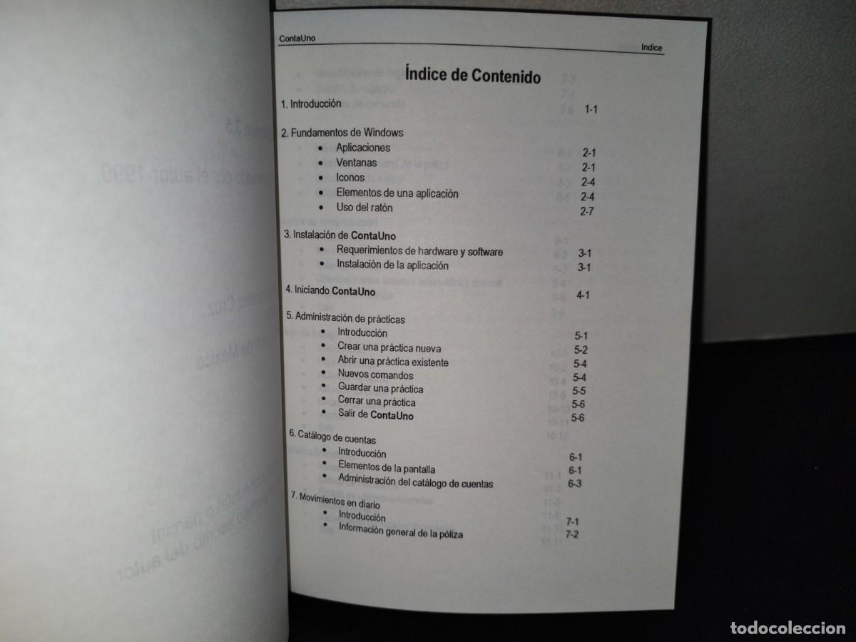 Libros de segunda mano: 87- GUIA DEL USUARIO. CONTAUNO VERSI&Oacute;N 3.5 - Foto 5