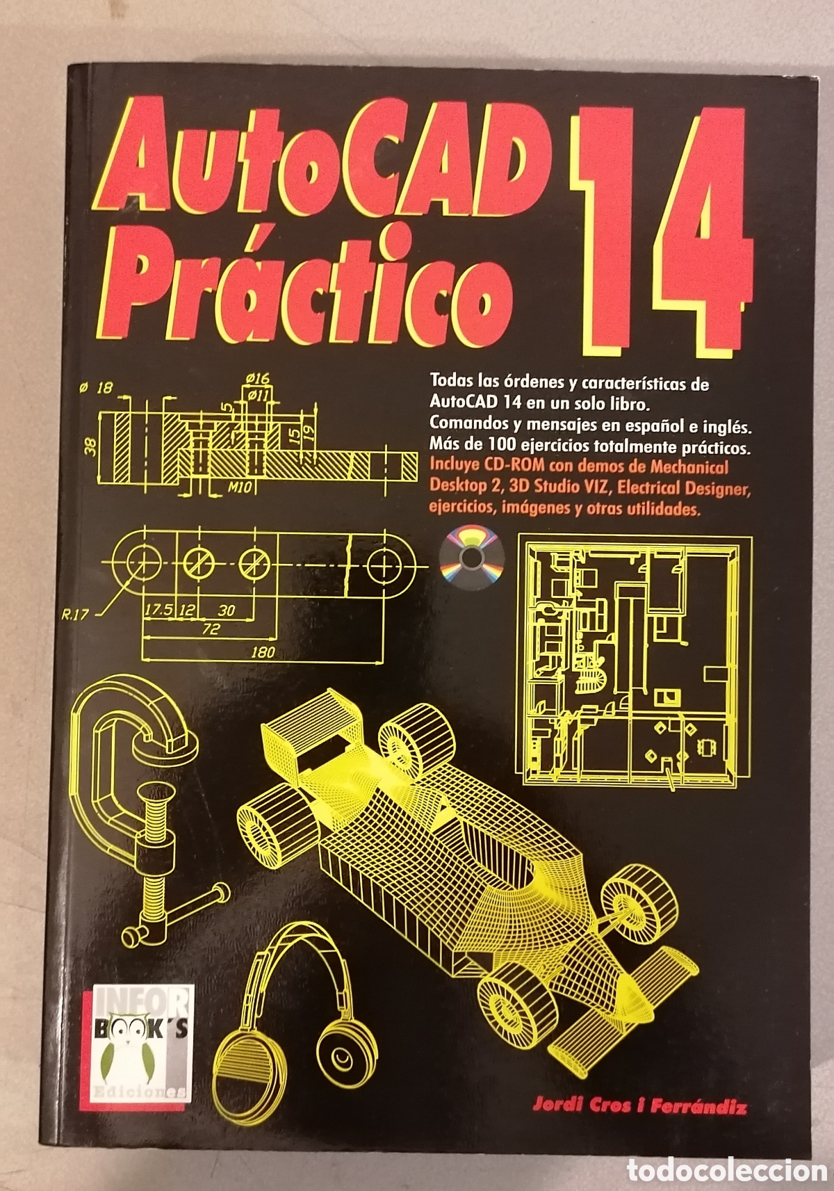 Libros de segunda mano: AUTOCAD 14 PRACTICO LIBRO + CD / JORDI CROS I FERRANDIZ - Foto 1