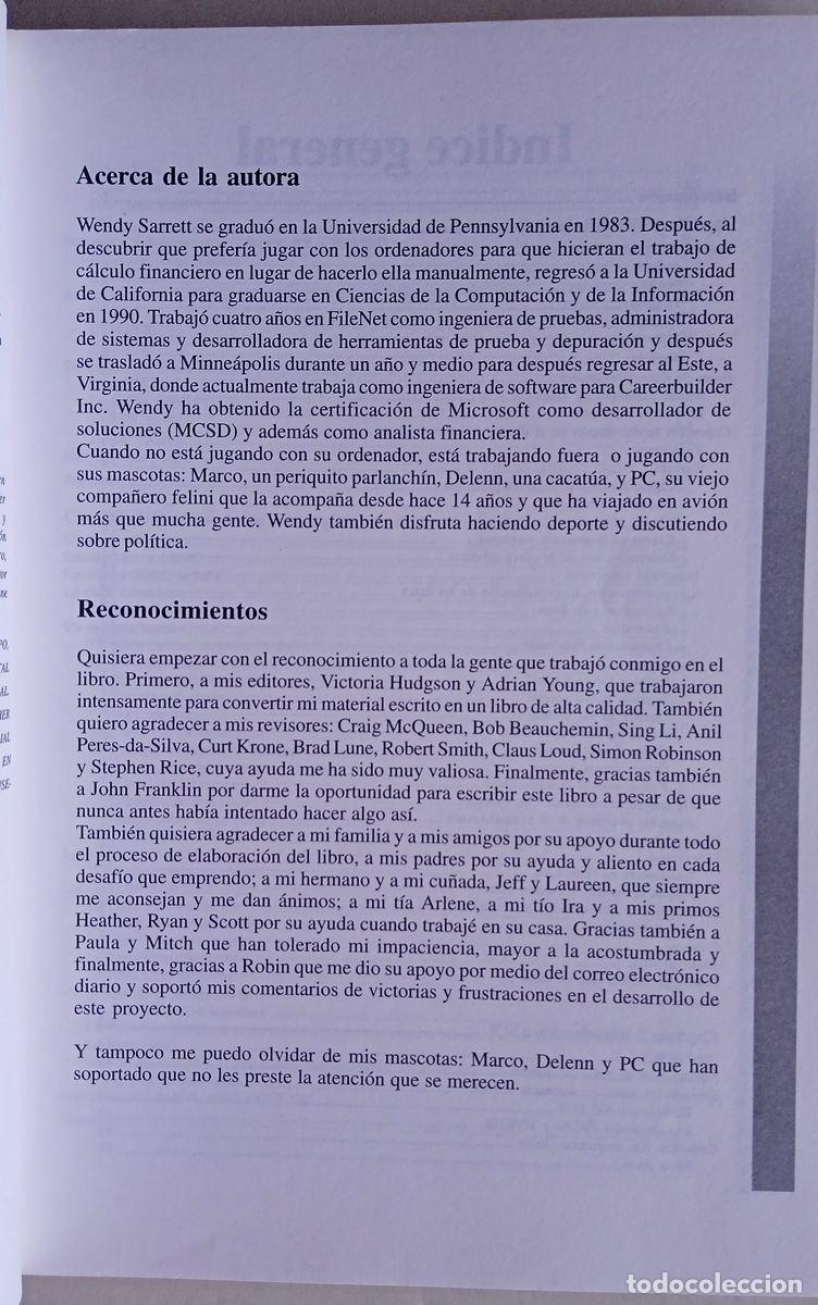 Libros de segunda mano: Gu&iacute;a de programaci&oacute;n de aplicaciones de bases de datos con Visual C++ 6. Wendy Sarrett 1999 - Foto 3