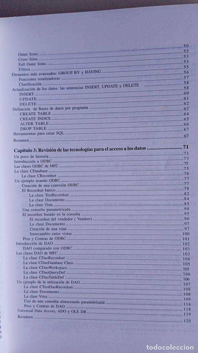 Libros de segunda mano: Gu&iacute;a de programaci&oacute;n de aplicaciones de bases de datos con Visual C++ 6. Wendy Sarrett 1999 - Foto 5