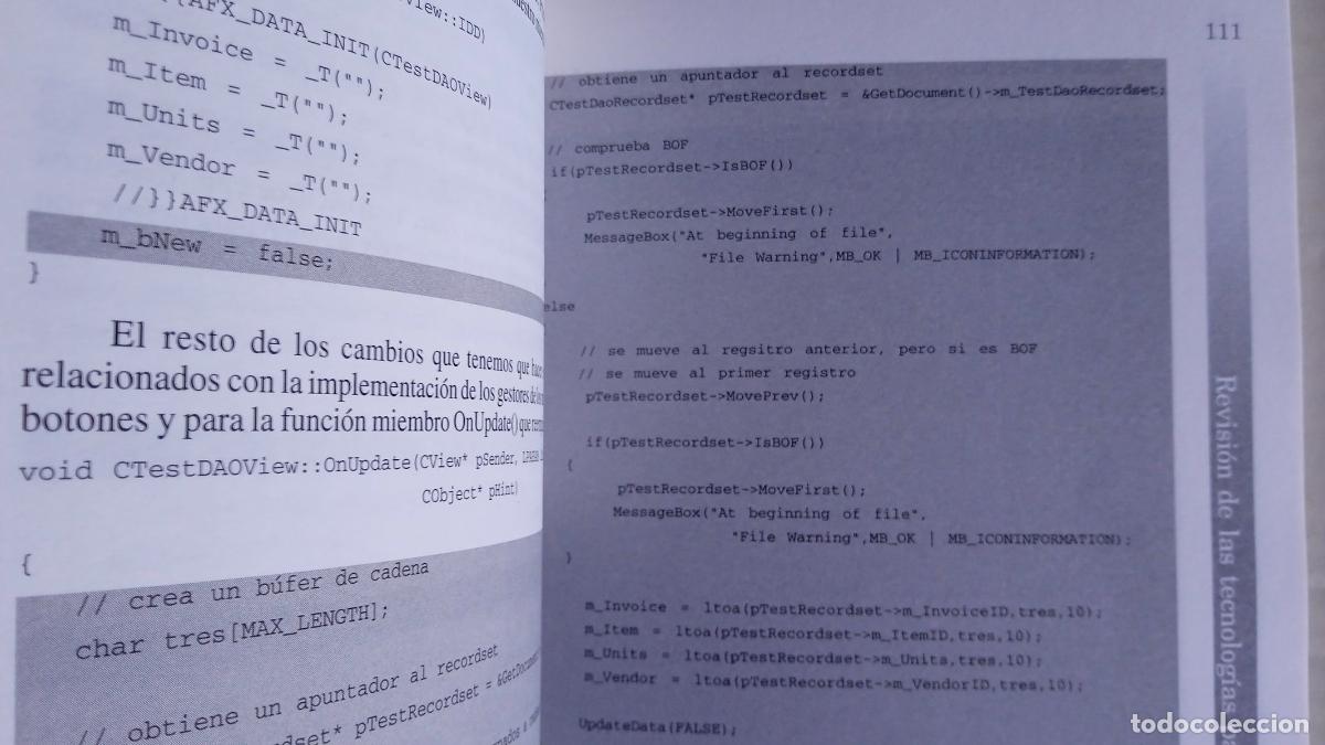Libros de segunda mano: Gu&iacute;a de programaci&oacute;n de aplicaciones de bases de datos con Visual C++ 6. Wendy Sarrett 1999 - Foto 10