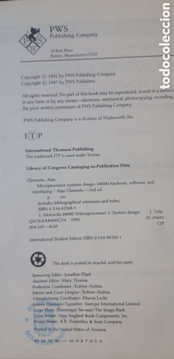 Libros de segunda mano: MICROPROCESSOR SYSTEMS DESING - ALAN CLEMENT (SECOND EDITION) - Foto 9