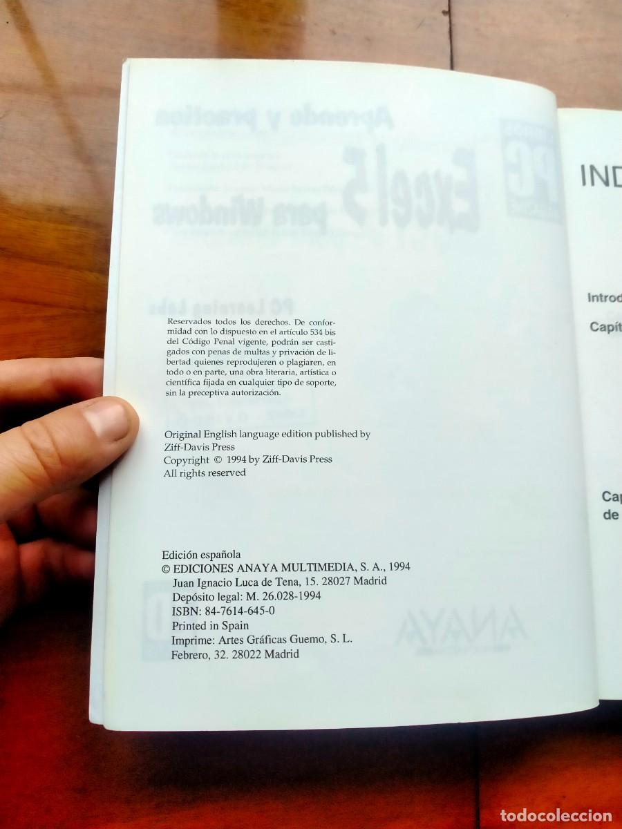 Libros de segunda mano: Aprende y practica Excel 5 para Windows. Anaya multimedia. Leer descripci&oacute;n. - Foto 2