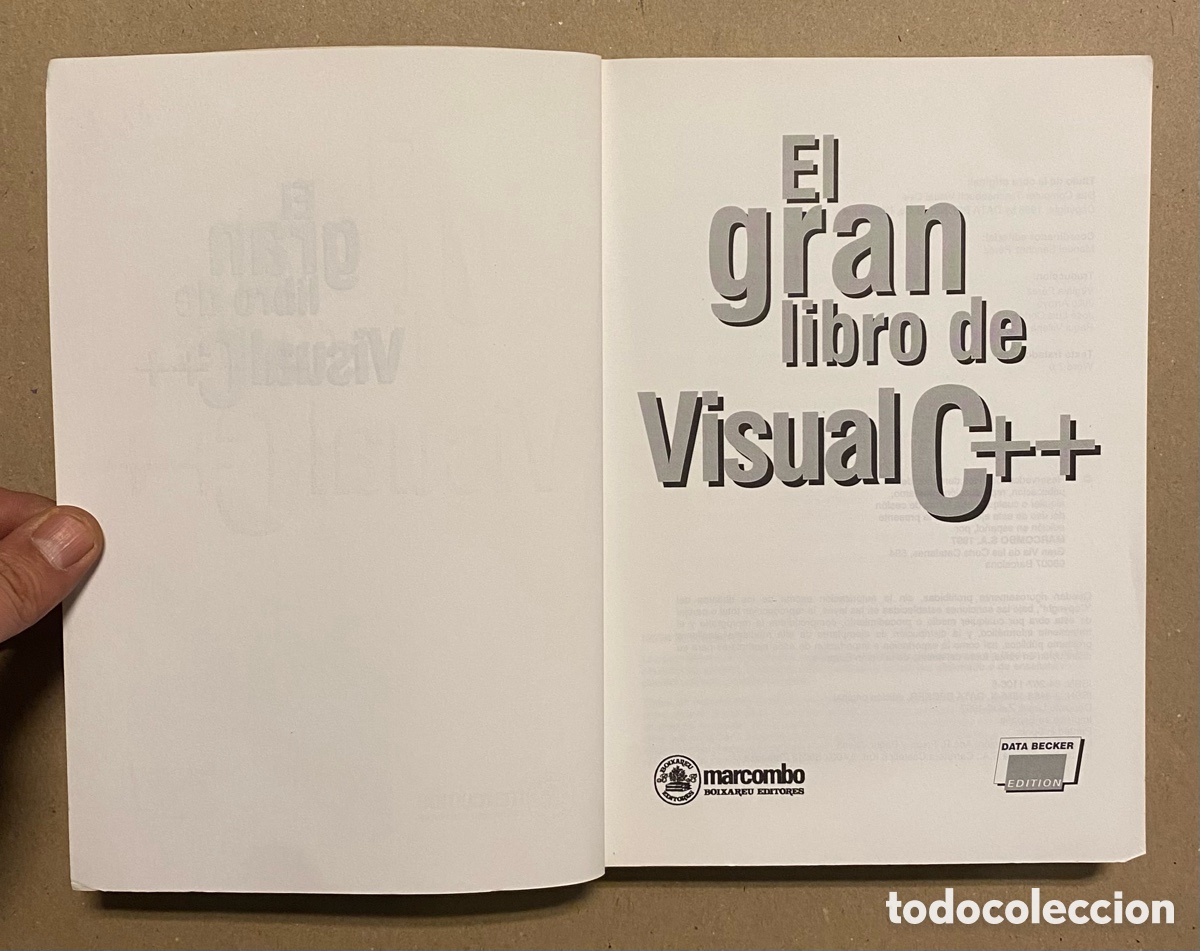 Libros de segunda mano: EL GRAN LIBRO DE VISUAL C++. MARCOMBO BOIXAREU EDITORES 1997. - Foto 2