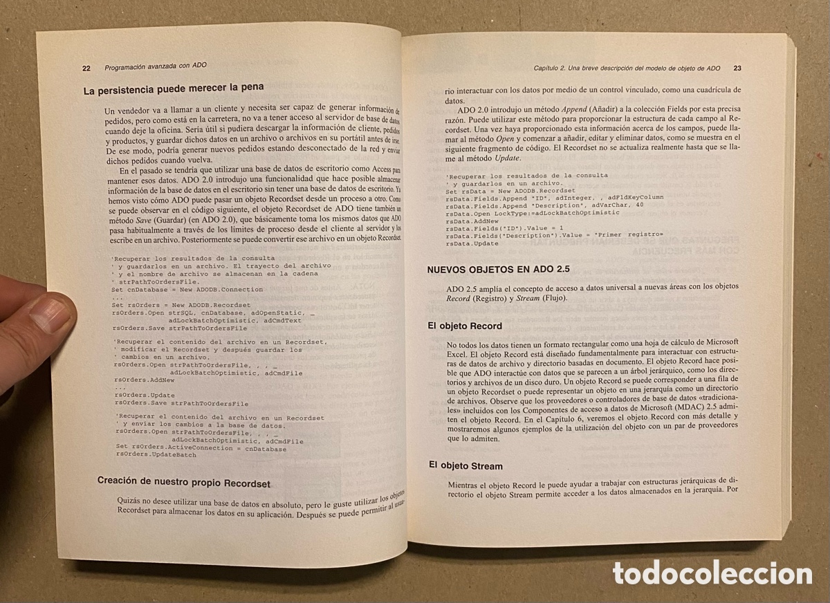 Libros de segunda mano: PROGRAMACI&Oacute;N AVANZADA CON ADO. DAVID SCEPPA. MCGRAWHILL MICROSOFT 2000. INCLUYE CD-ROM. - Foto 4