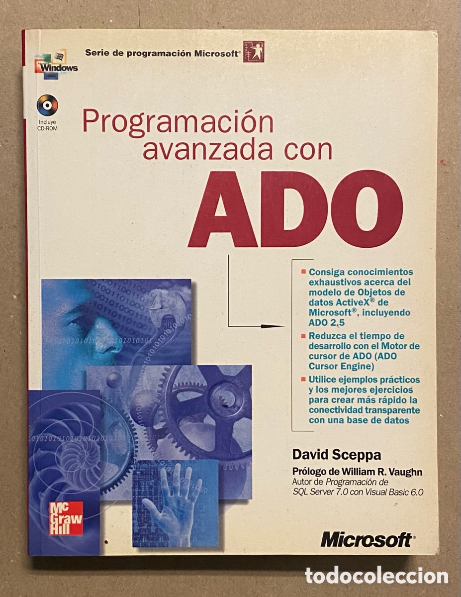 Libros de segunda mano: PROGRAMACI&Oacute;N AVANZADA CON ADO. DAVID SCEPPA. MCGRAWHILL MICROSOFT 2000. INCLUYE CD-ROM. - Foto 1