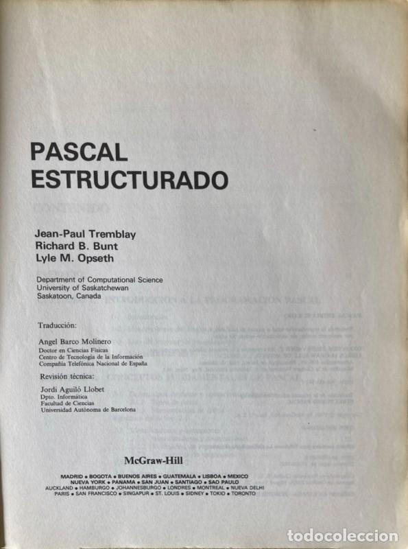 Libros de segunda mano: Pascal Estructurado | Mc Graw-Hill - Foto 2