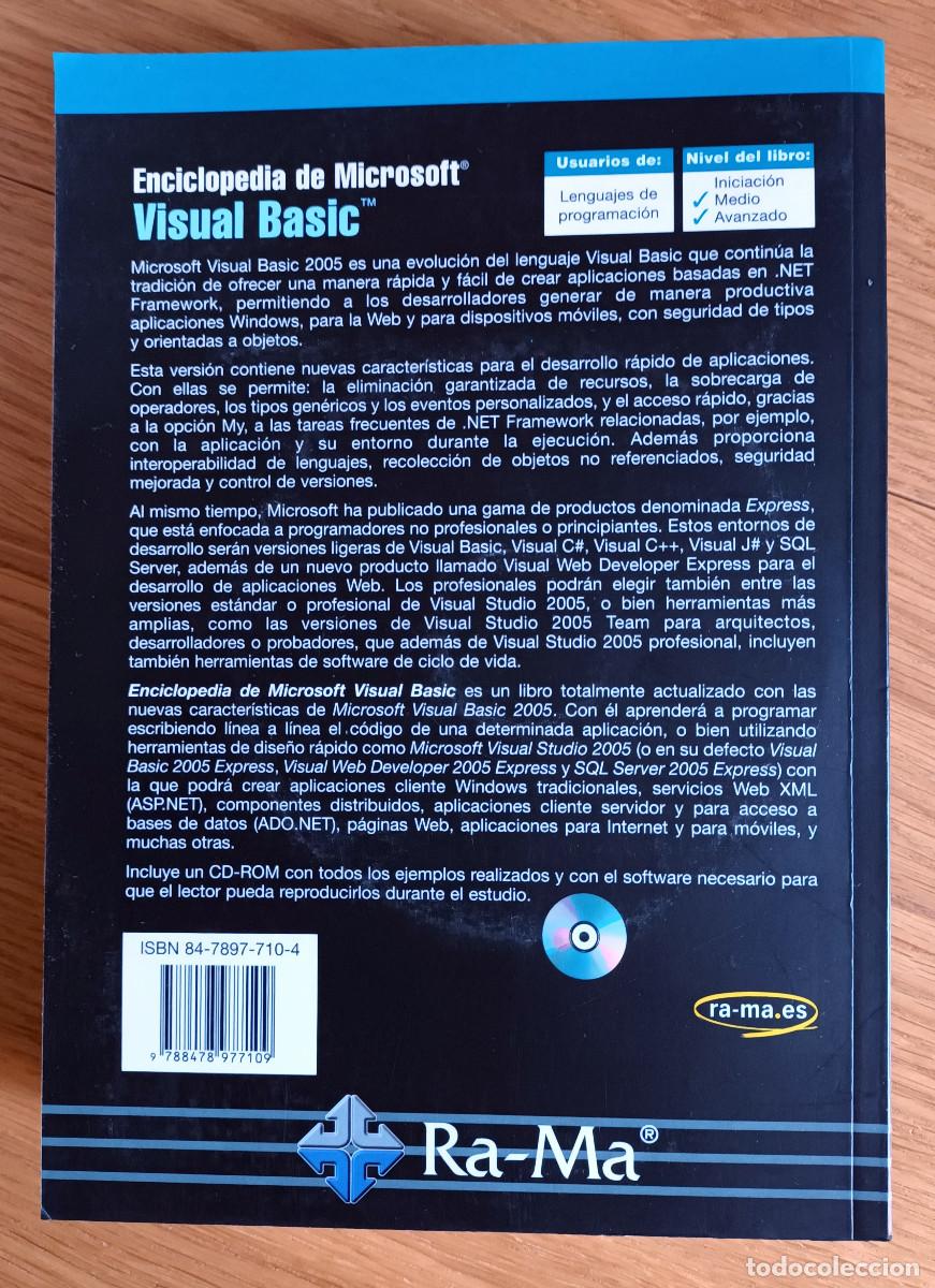 Libros de segunda mano: Enciclopedia de Microsoft Visual Basic (2006) + CD-ROM - Foto 2