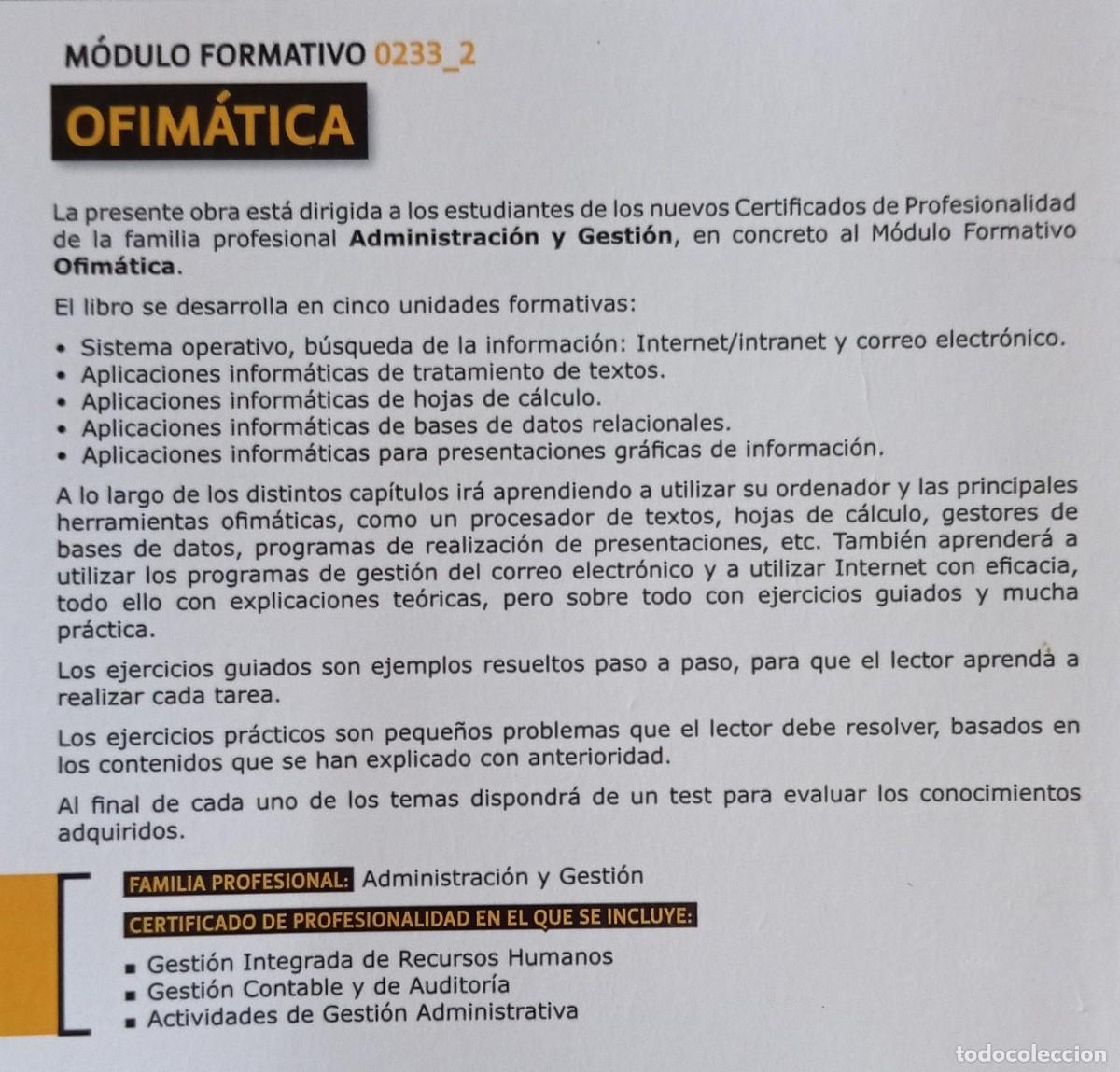 Libros de segunda mano: OFIMATICA - FRANCISCO MANUEL ROSADO - Foto 2
