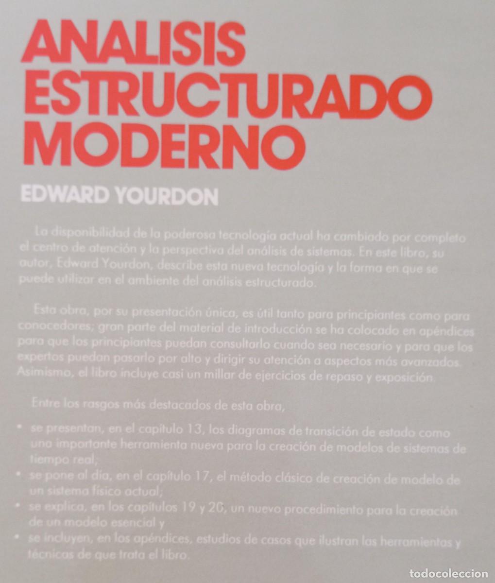 Libros de segunda mano: ANALISIS ESTRUCTURADO MODERNO - EDWARD YOURDON - Foto 2