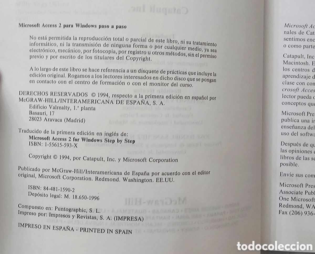 Libros de segunda mano: LIBRO GUIA DE FORMACION DE MICROSOFT ACCESS 2 PARA WINDOWS (Espa&ntilde;a - McGraw Hill - 1996) - Foto 9