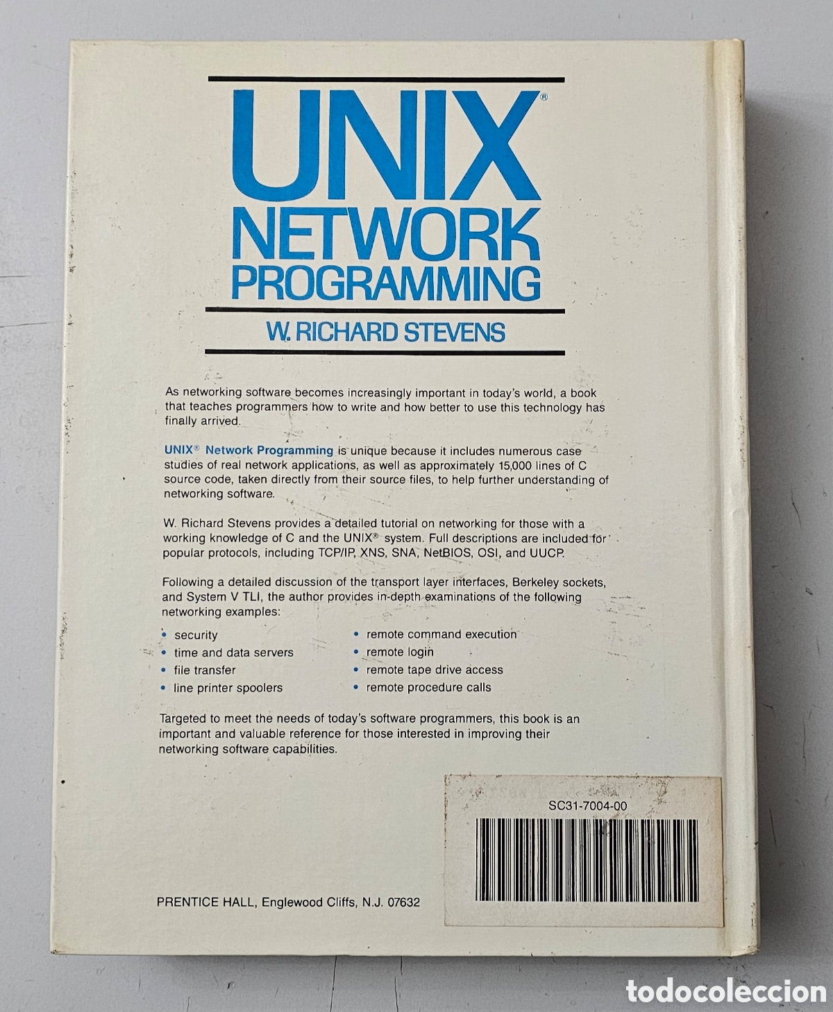 Libros de segunda mano: LIBRO UNIX NETWORK PROGRAMMING (USA - Prencite Hall - 1990) - Foto 4
