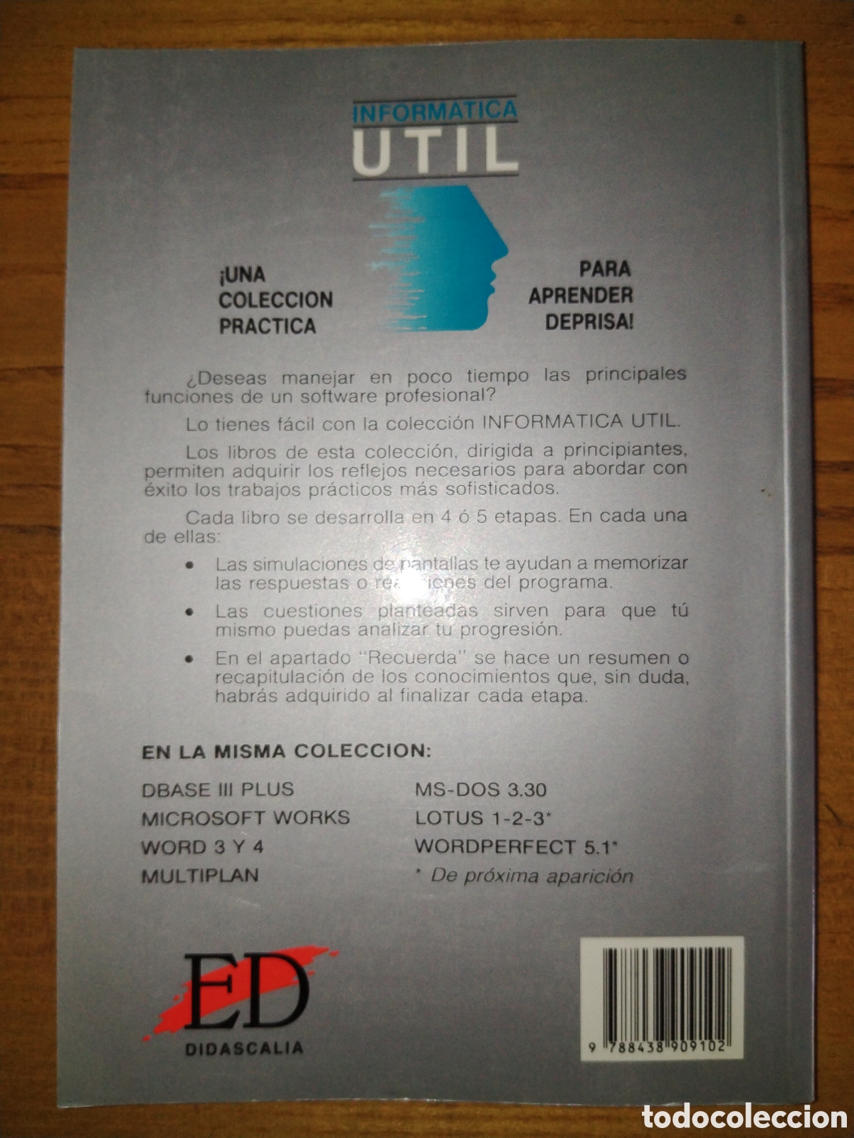 Libros de segunda mano: Inform&aacute;tica &uacute;til MS-DOS. Pill&oacute;n. Hannedouche. Didascalia - Foto 2