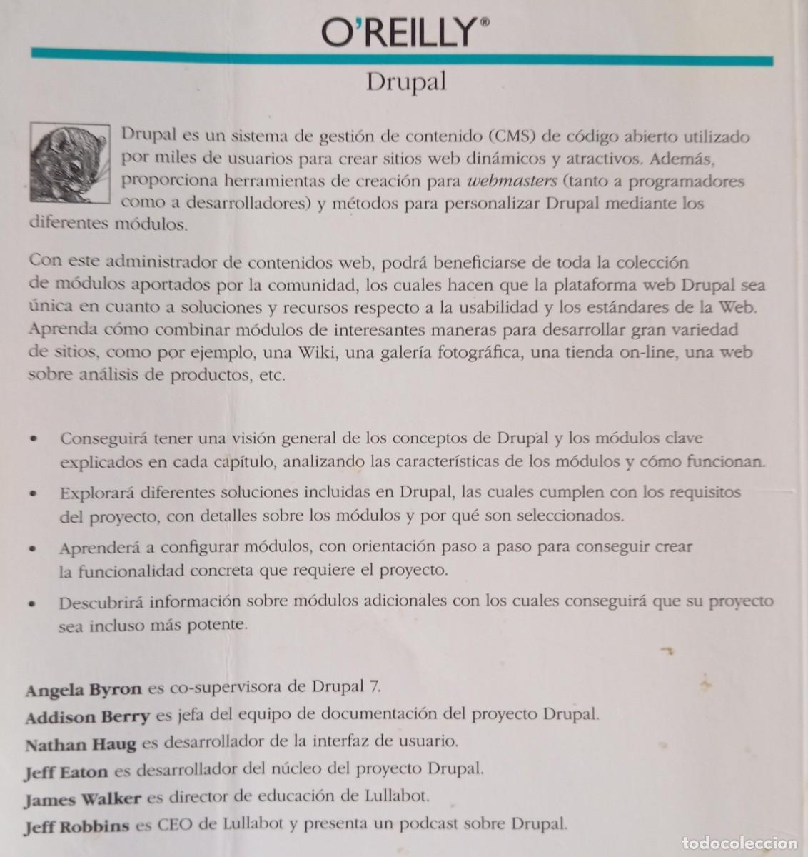 Libros de segunda mano: DRUPAL - ANAYA - O&acute;REILLY - Foto 2