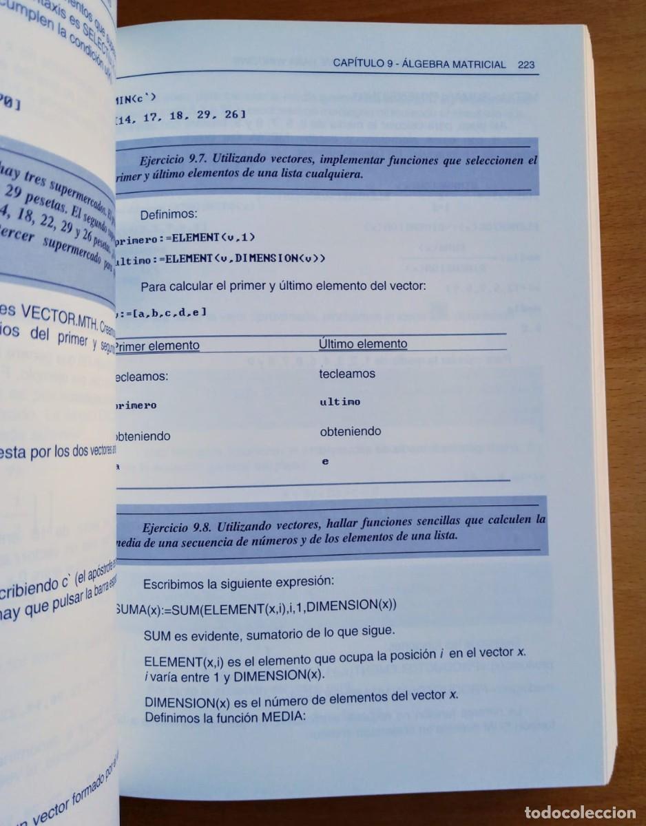 Libros de segunda mano: Matem&aacute;tica pr&aacute;ctica con DERIVE para Windows, de C&eacute;sar P&eacute;rez y Carlos Paulogorr&aacute;n - Foto 3