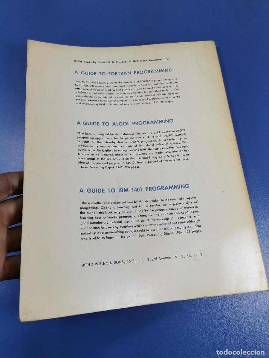 Libros de segunda mano: A Guide to COBOL Programming. MCCRACKEN, Daniel D. : Wiley & Sons. New York 1967-INFORMATICA - Foto 8