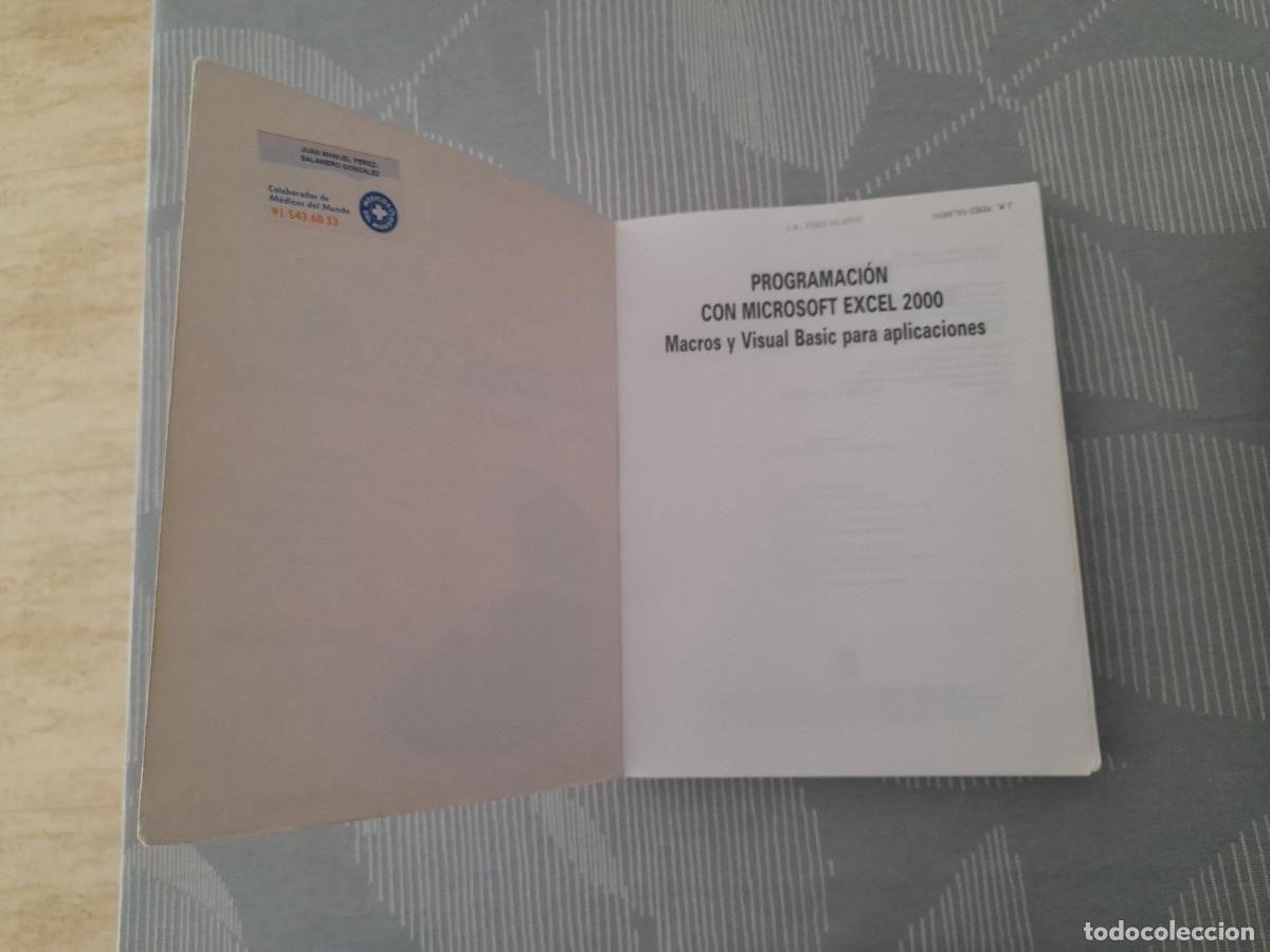 Libros de segunda mano: PROGRAMACI&Oacute;N CON MICROSOFT EXCEL 2000. MACROS Y VISUAL BASIC PARA APLICACIONES - Foto 4