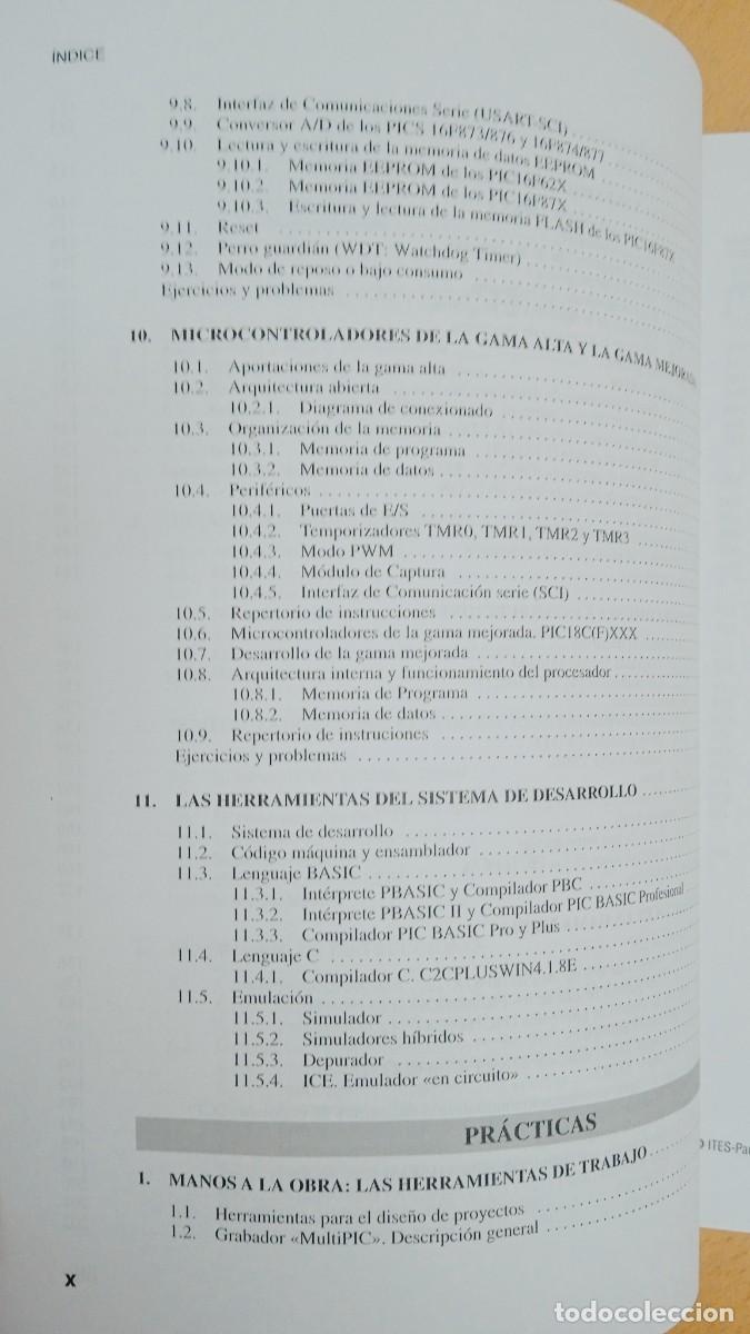 Libros de segunda mano: MICROCONTROLADORES PIC. LA CLAVE DEL DISE&Ntilde;O. THOMSON - Foto 6
