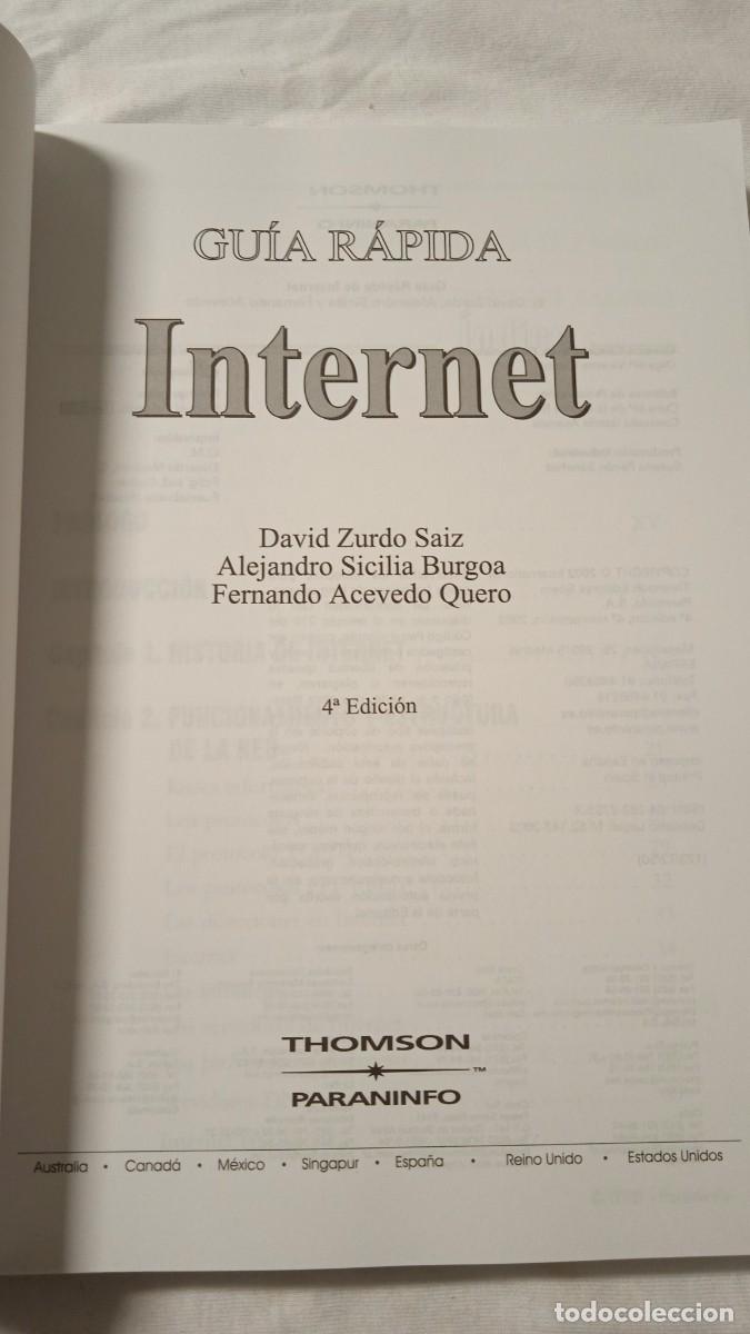 Libros de segunda mano: Guia r&aacute;pida Internet. - Foto 3