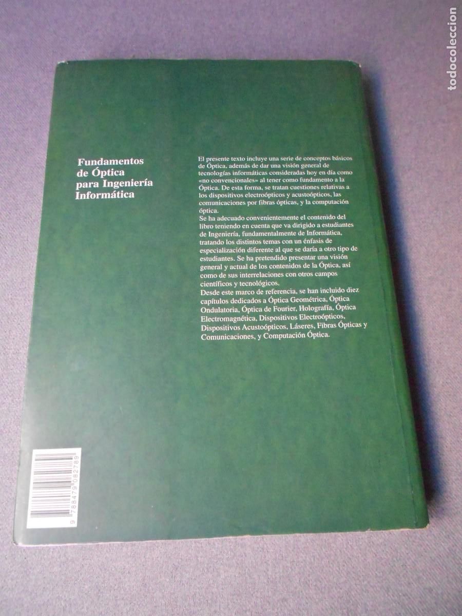 Libros de segunda mano: FUNDAMENTOS DE OPTICA PARA INGENIERIA INFORMATICA. - Foto 9