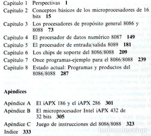 Libros de segunda mano: INTRODUCCI&Oacute;N AL MICROPROCESADOR 8086 / 8088 (16 BIT) - CHRISTOPHER L. MORGAN - VER INDICE - Foto 2