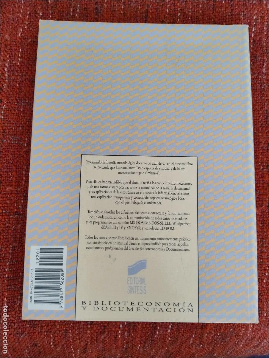 Libros de segunda mano: INTRODUCCI&Oacute;N A LA INFORM&Aacute;TICA DOCUMENTAL - CARLOS DA COSTA CARBALLO - Foto 2